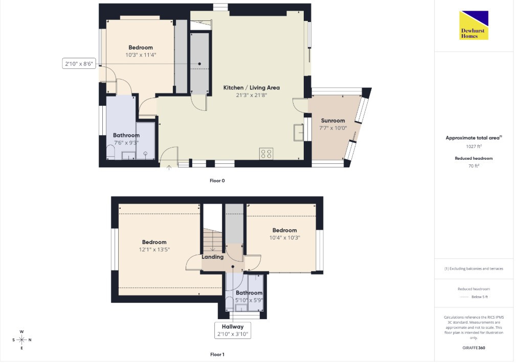 2, Fell View, Preston floorplan