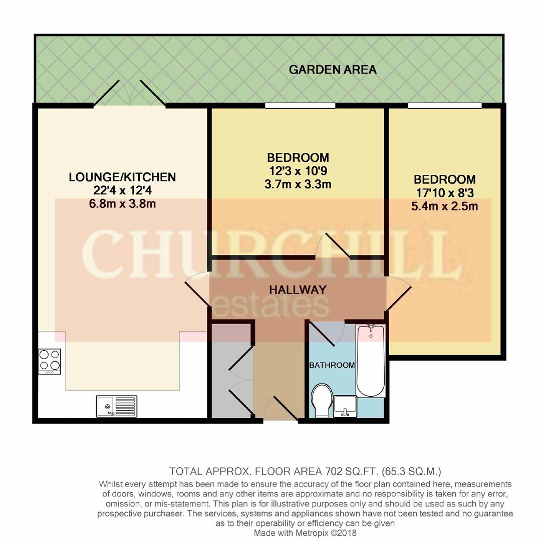 Flat 1, Rockwell Court, 6 Papermill Place, Walthamstow floorplan