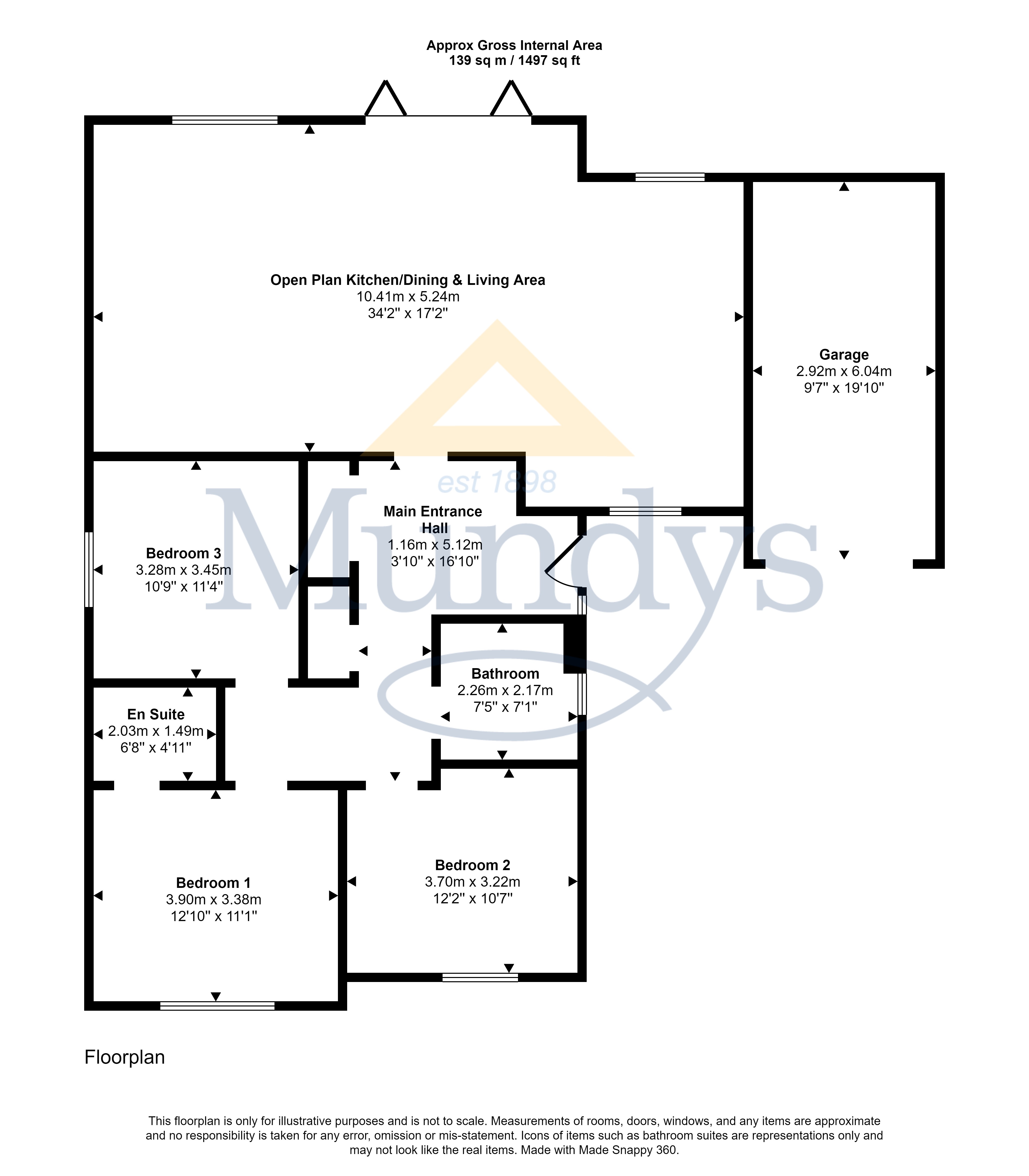 4, Shooters Close, Market Rasen floorplan
