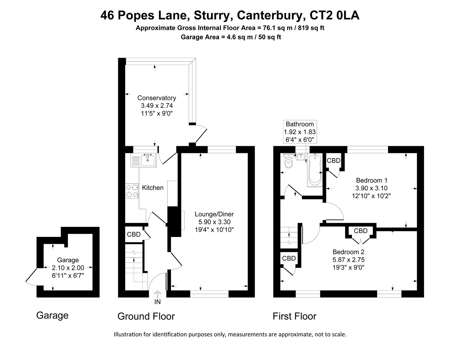 46, Popes Lane, Canterbury floorplan