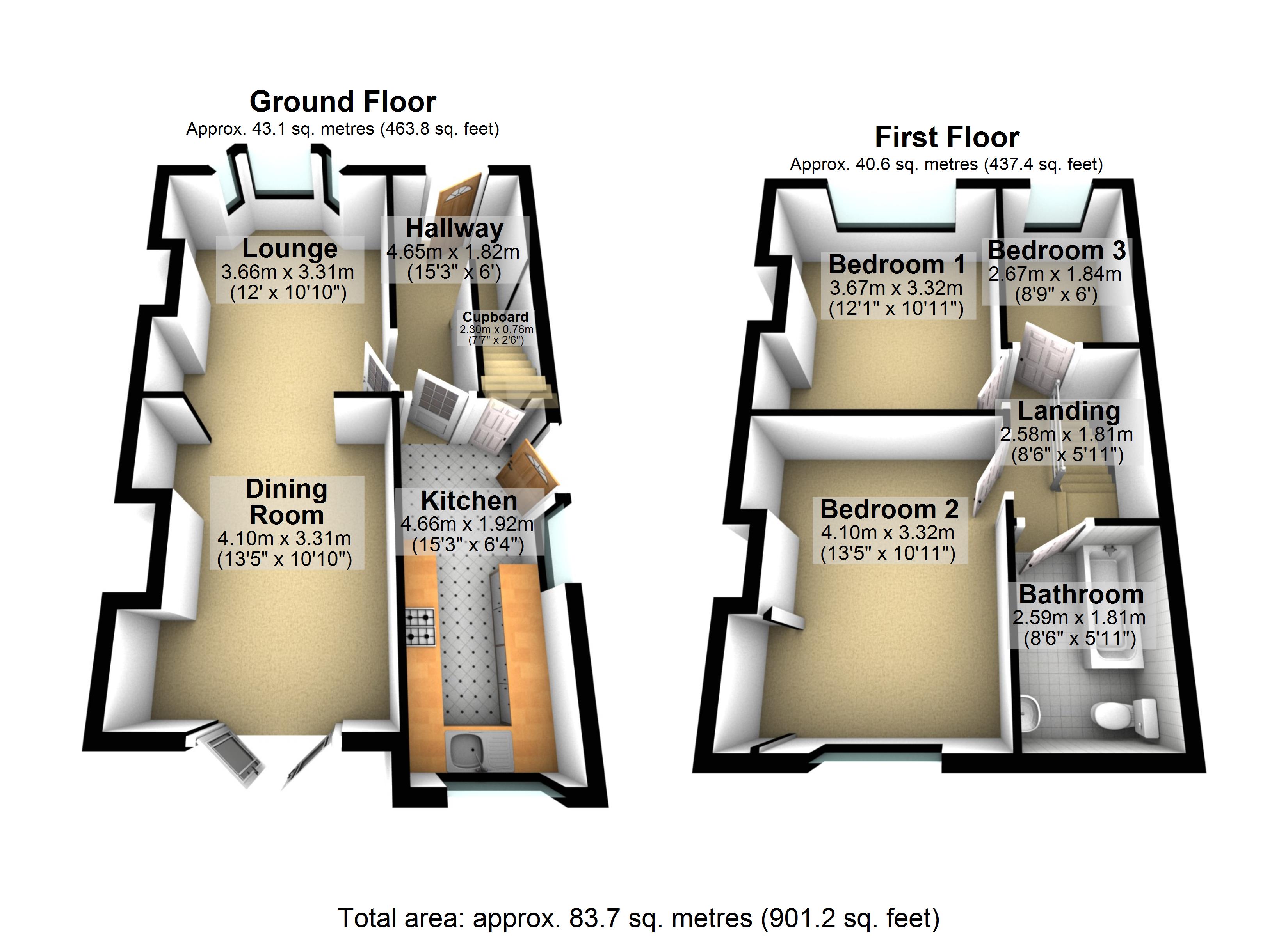 4, Meadow Lane, Long Eaton floorplan