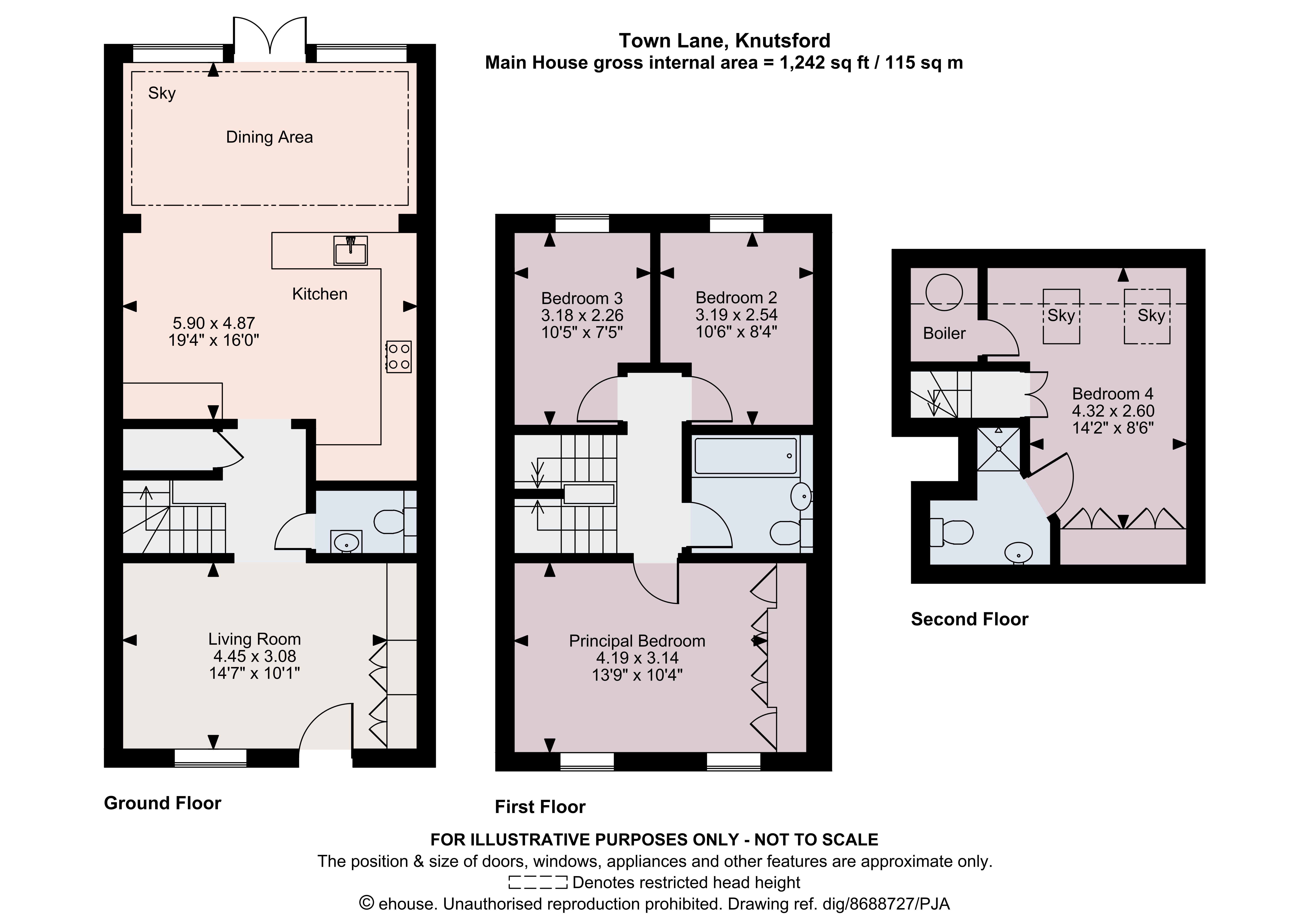 88, Town Lane, Knutsford floorplan