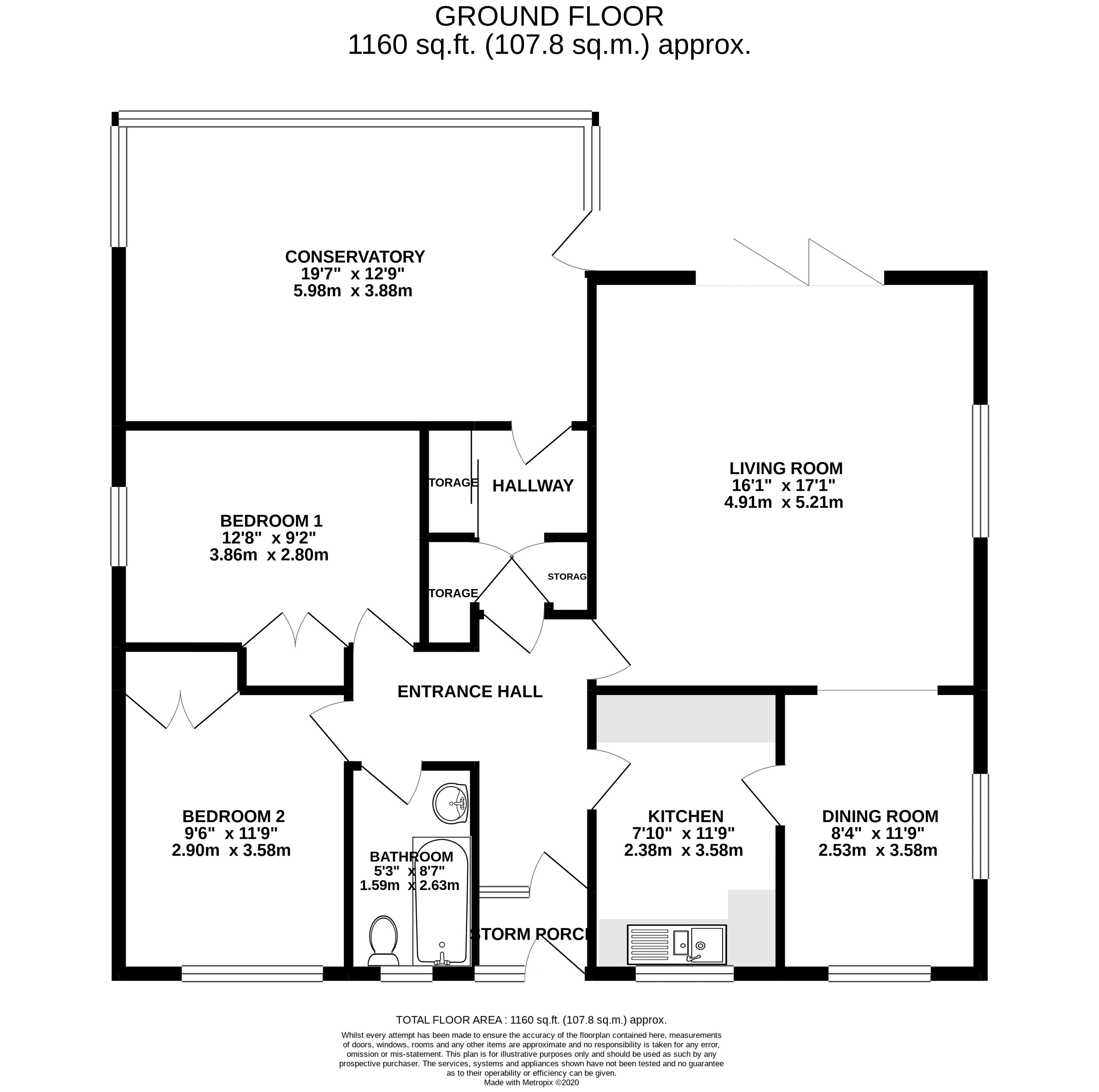 Mill Lane, Malpas, Cheshire SY14, 2 bedroom detached bungalow for sale