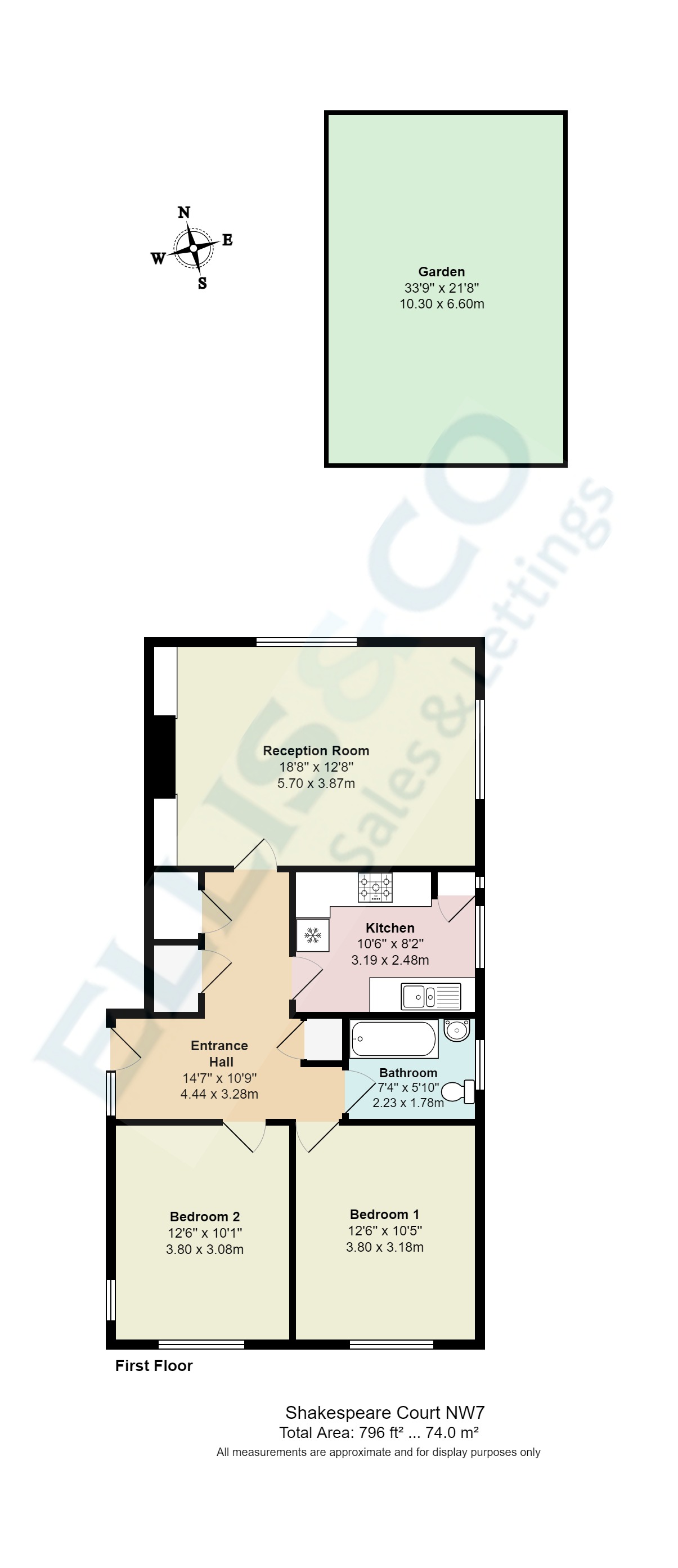 Shakespeare Court, Shakespeare Road, Mill Hill, London NW7, 2 bedroom