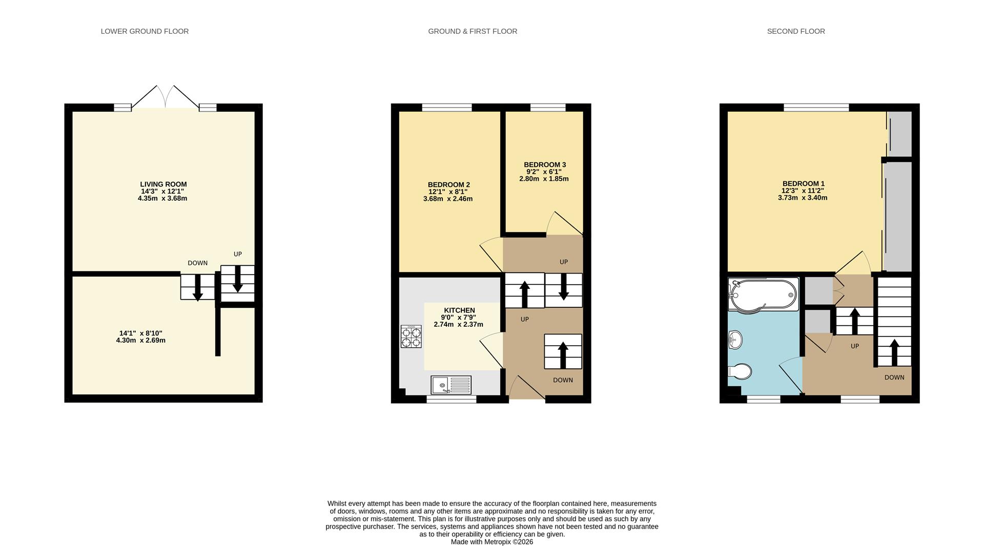 61, Farm Hill, Exeter floorplan