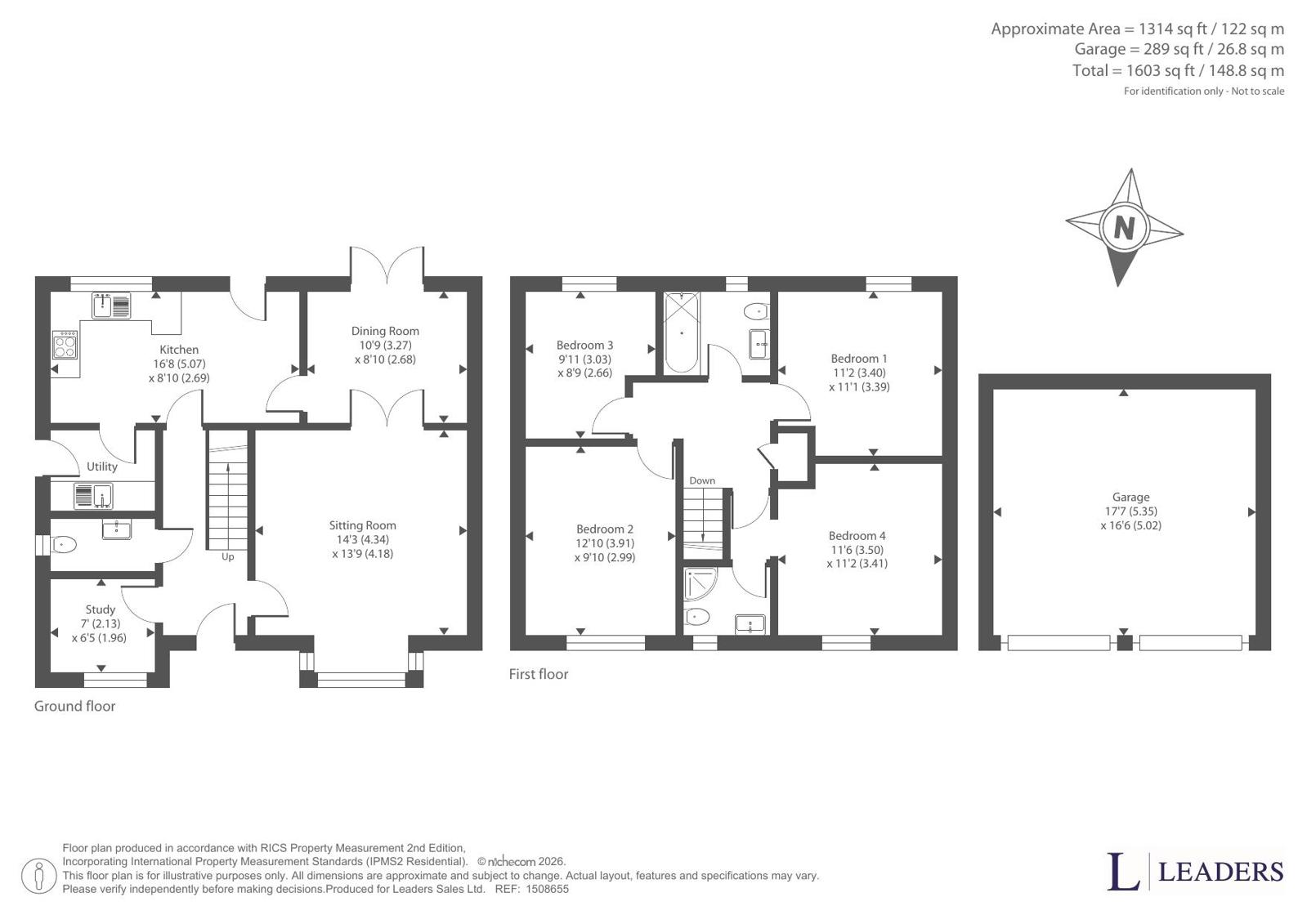 14, Chaffinch Way, Essex floorplan