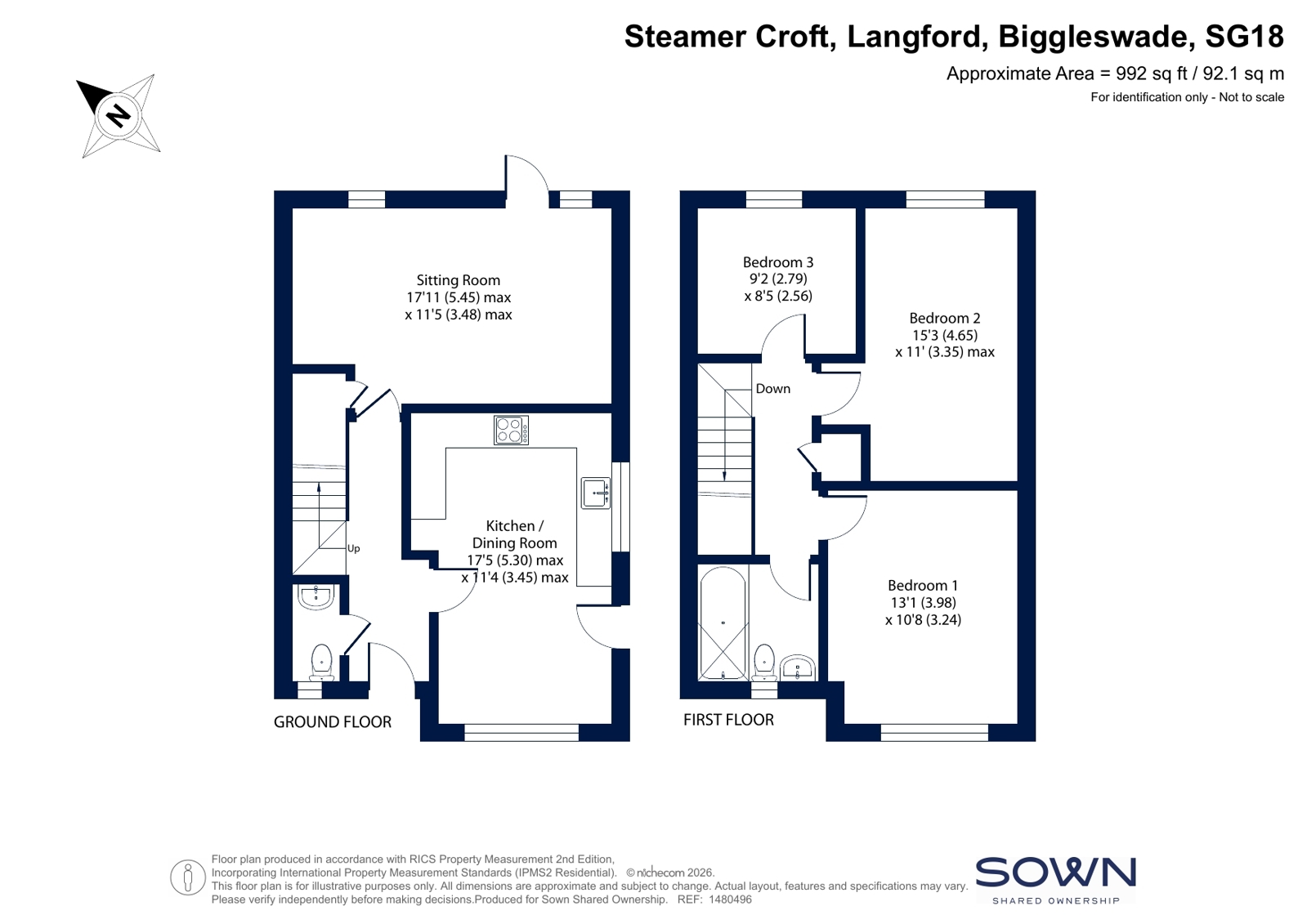 SETTLE SO, 19, Steamer Croft, Biggleswade floorplan