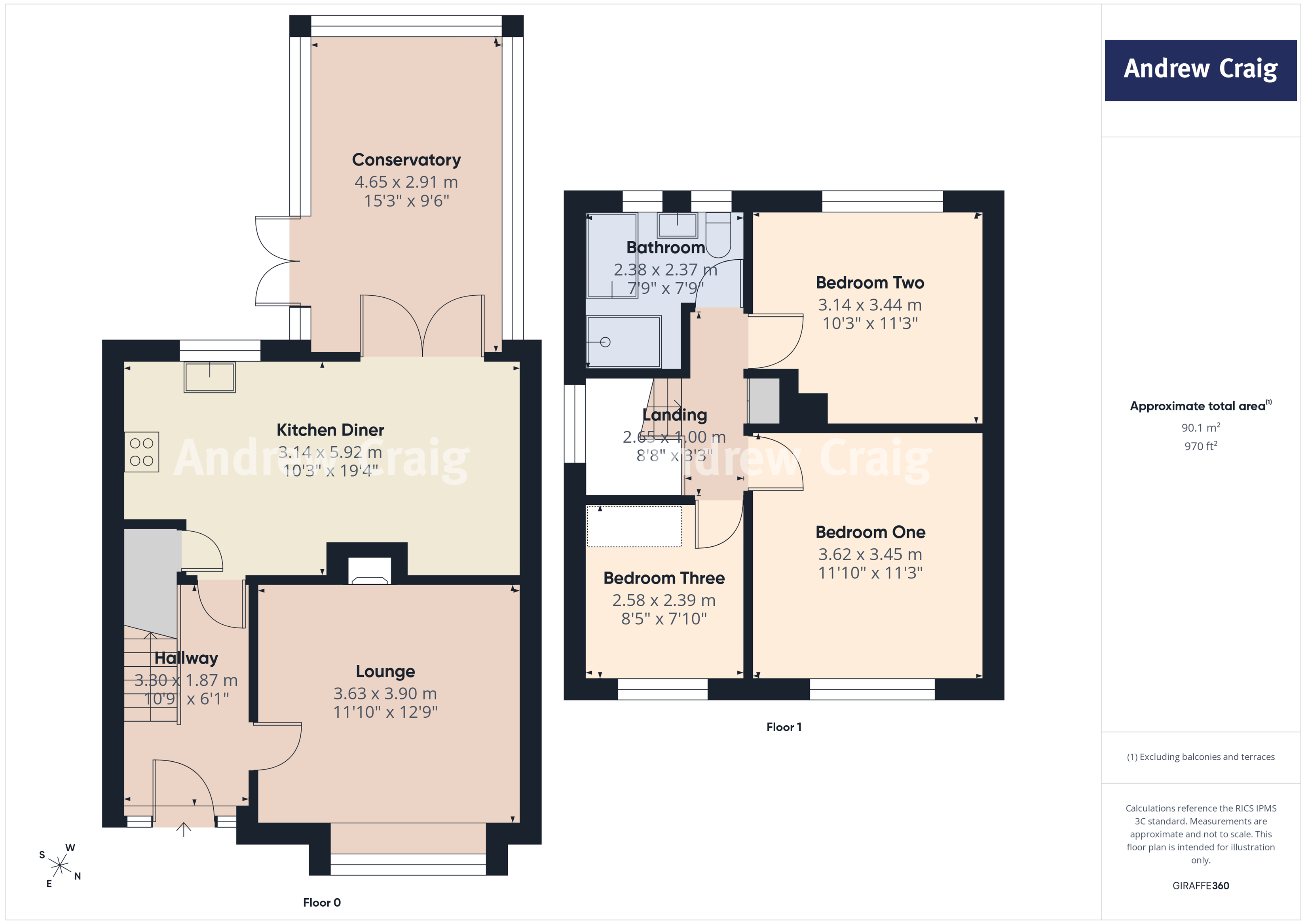 76 Rembrandt Avenue, South Shields floorplan