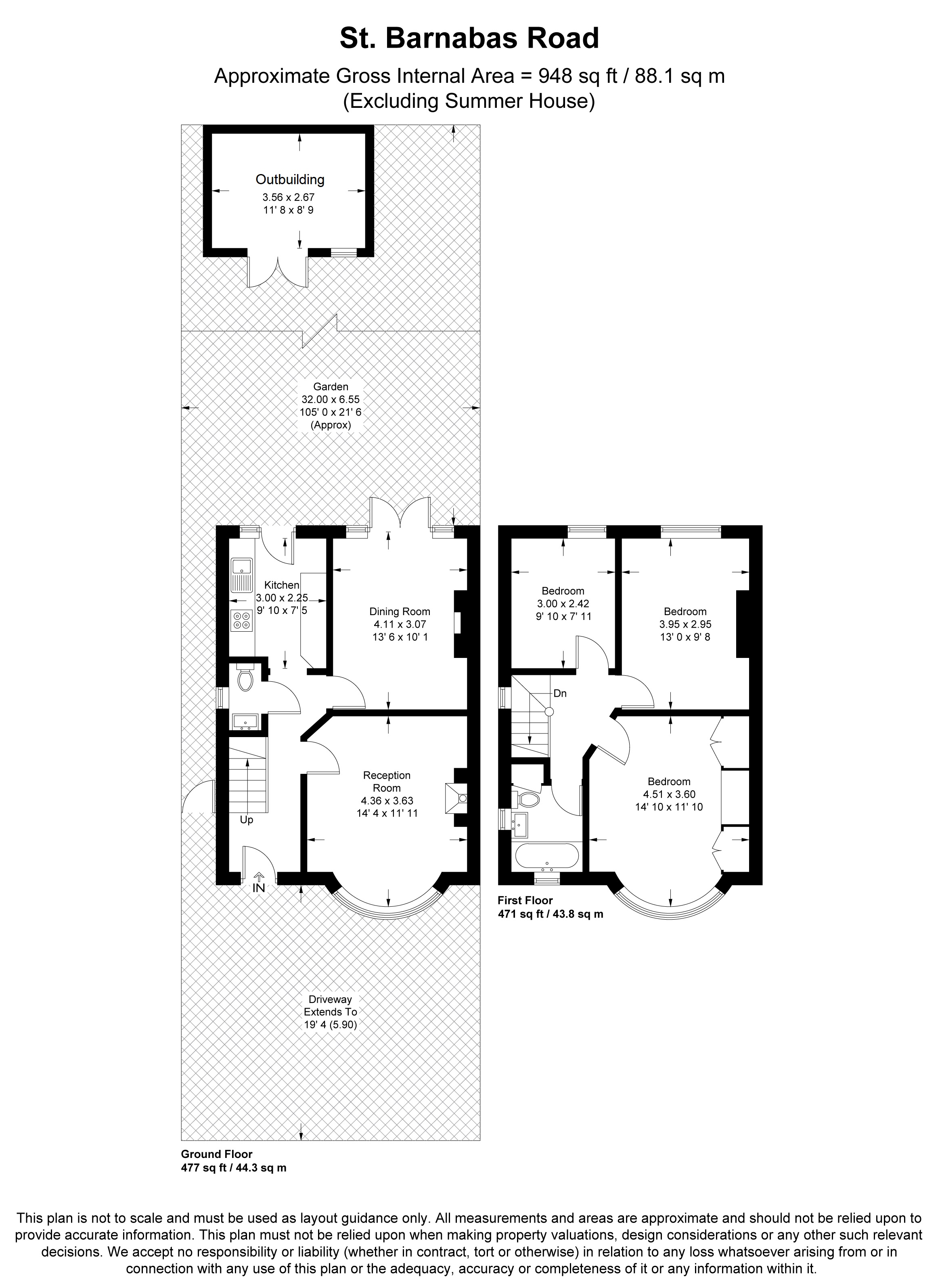 St. Barnabas Road, Woodford Green IG8, 3 bedroom semidetached house