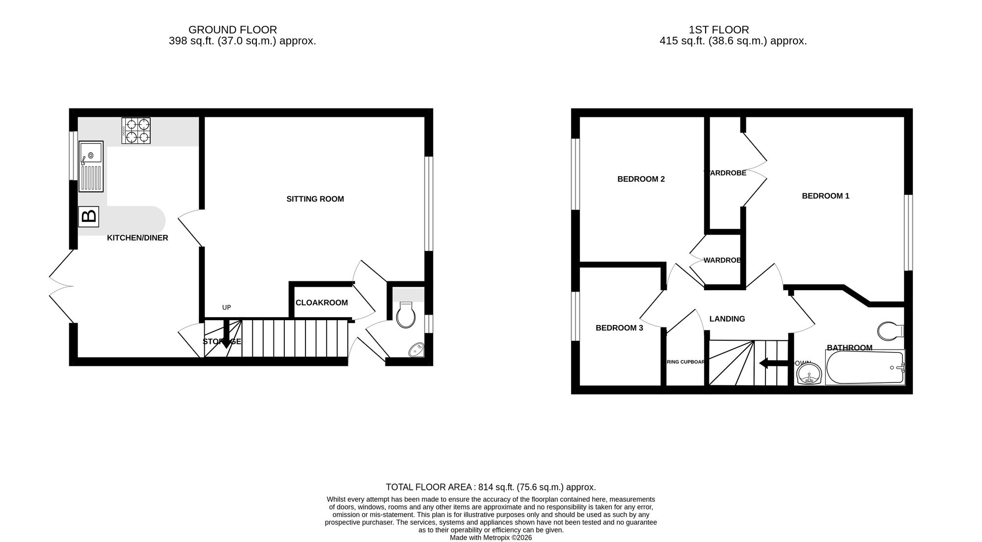 24 Berkeley Close, Gloucester floorplan
