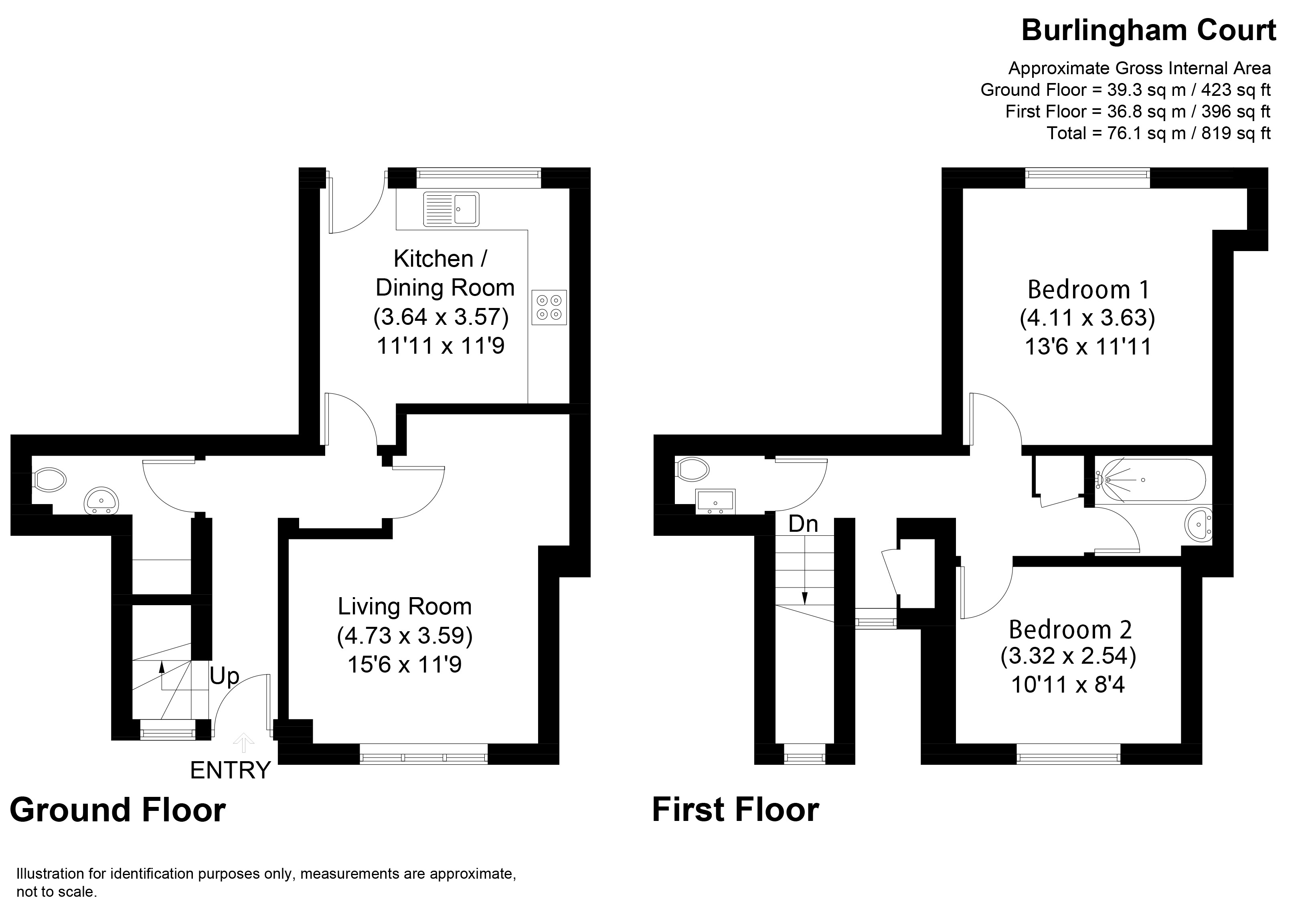 5, Burlingham Court, Evesham floorplan