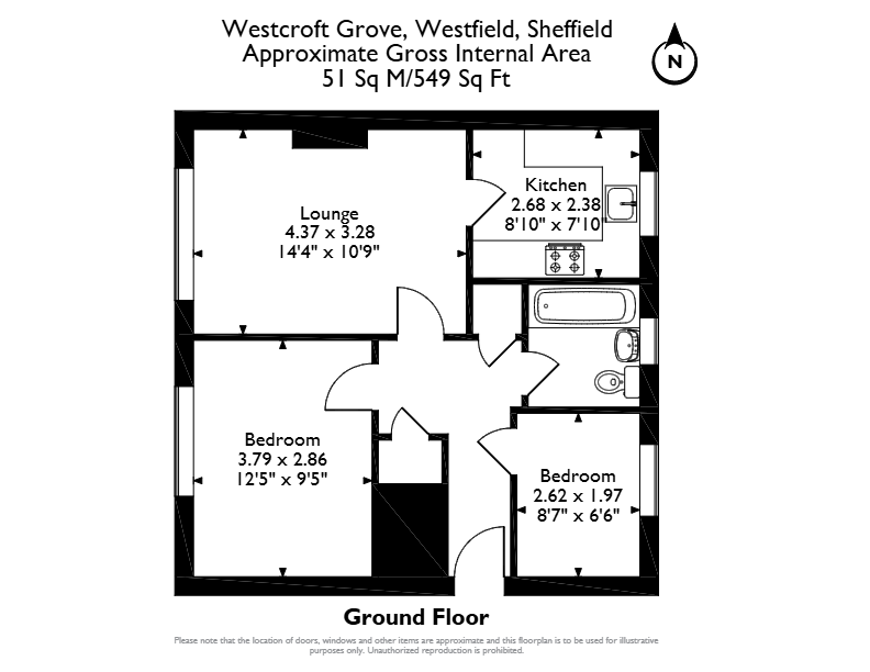 17 Westcroft Grove, Westcroft Grove, Sheffield floorplan