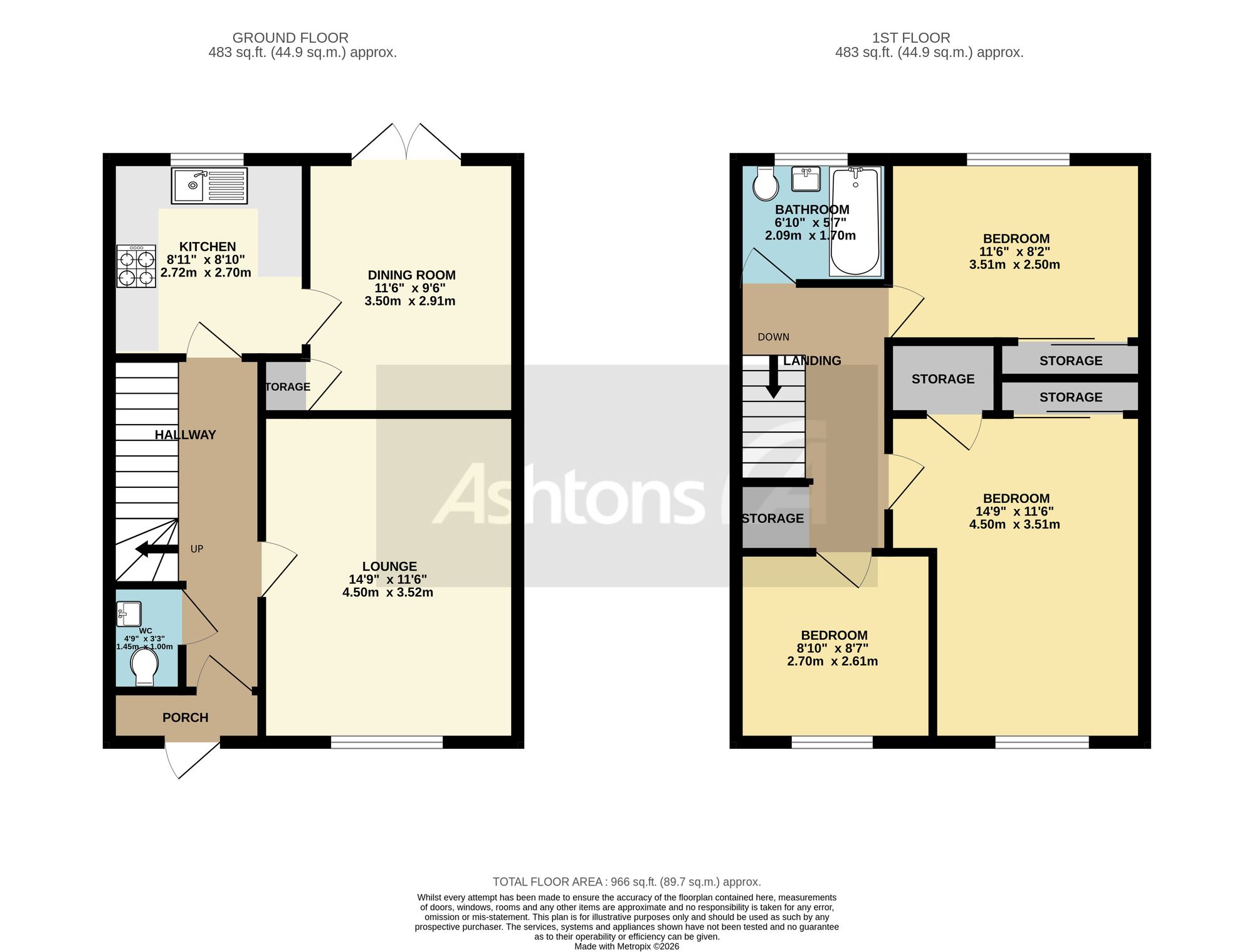 19 Barham Court, Warrington floorplan