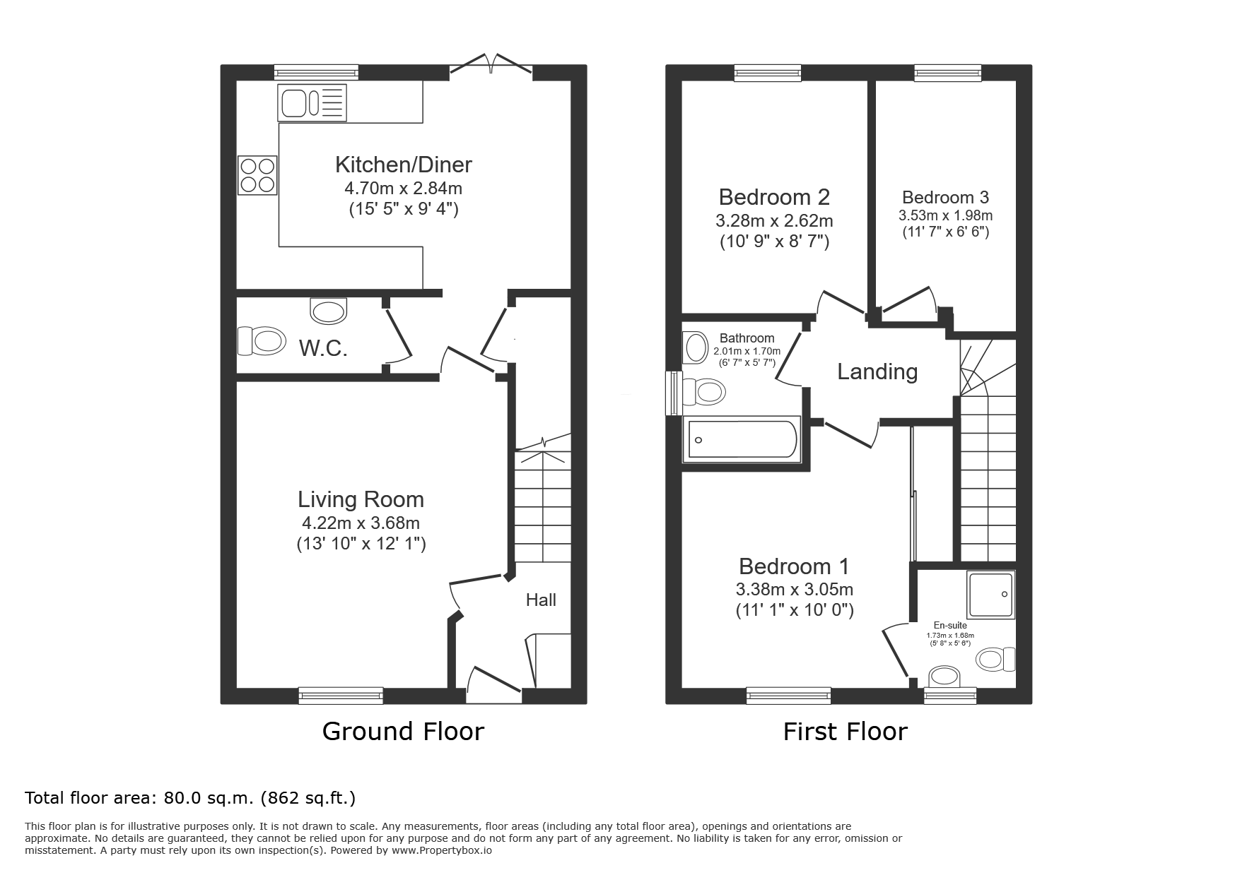 23, St. Katherines Crescent, Sellindge floorplan
