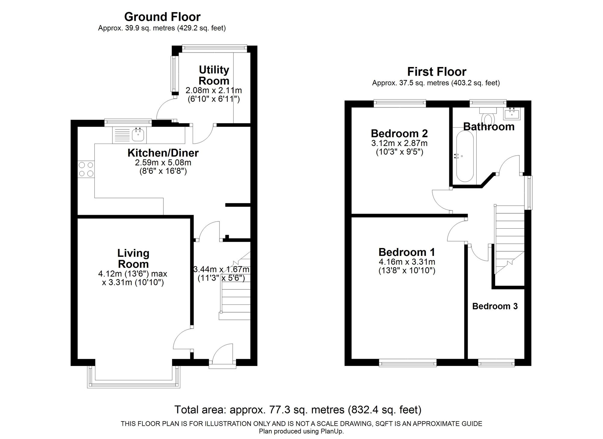 14 New Road, Chorley floorplan