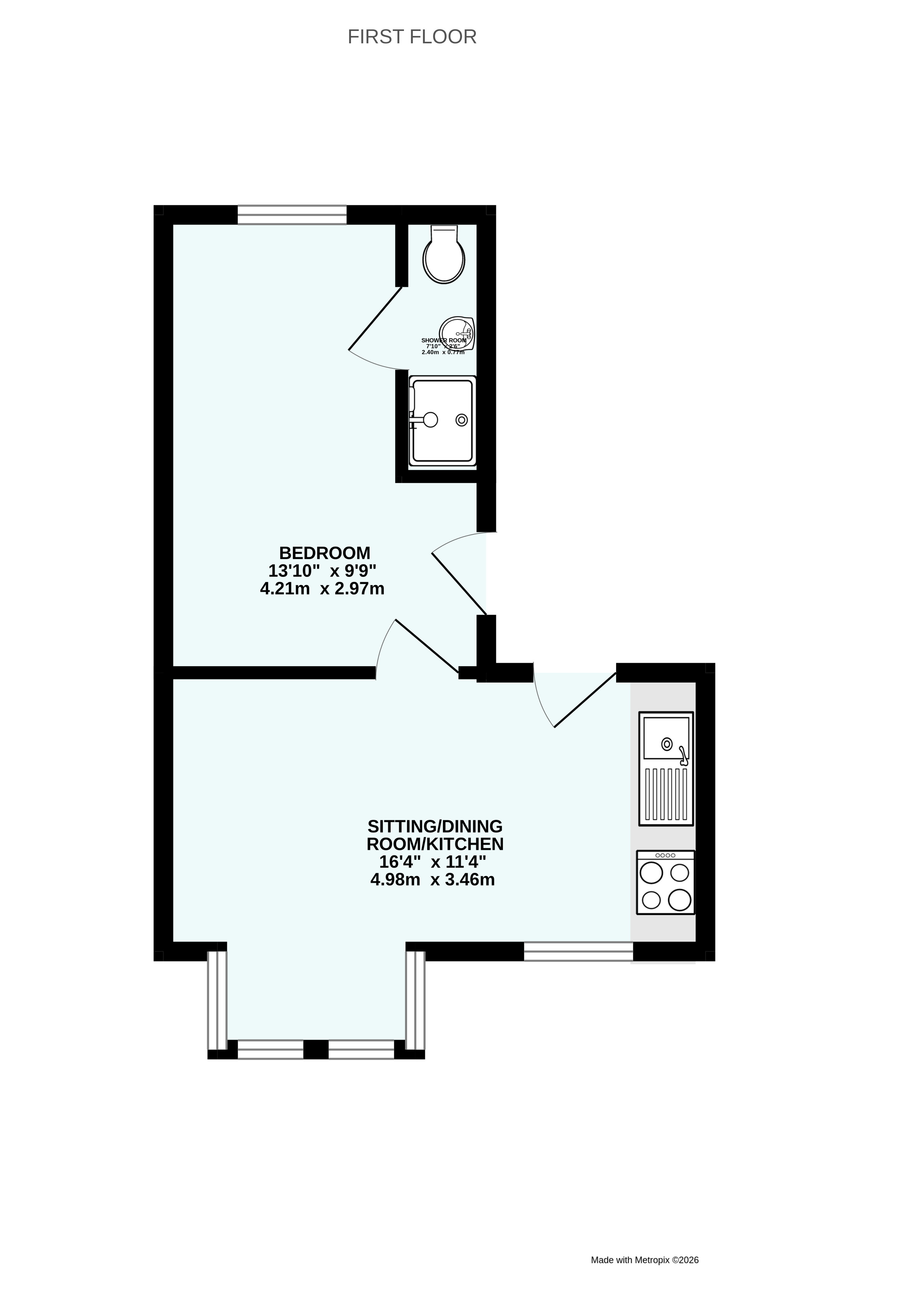 Flat 4, 1, Trenance Road, Cornwall floorplan