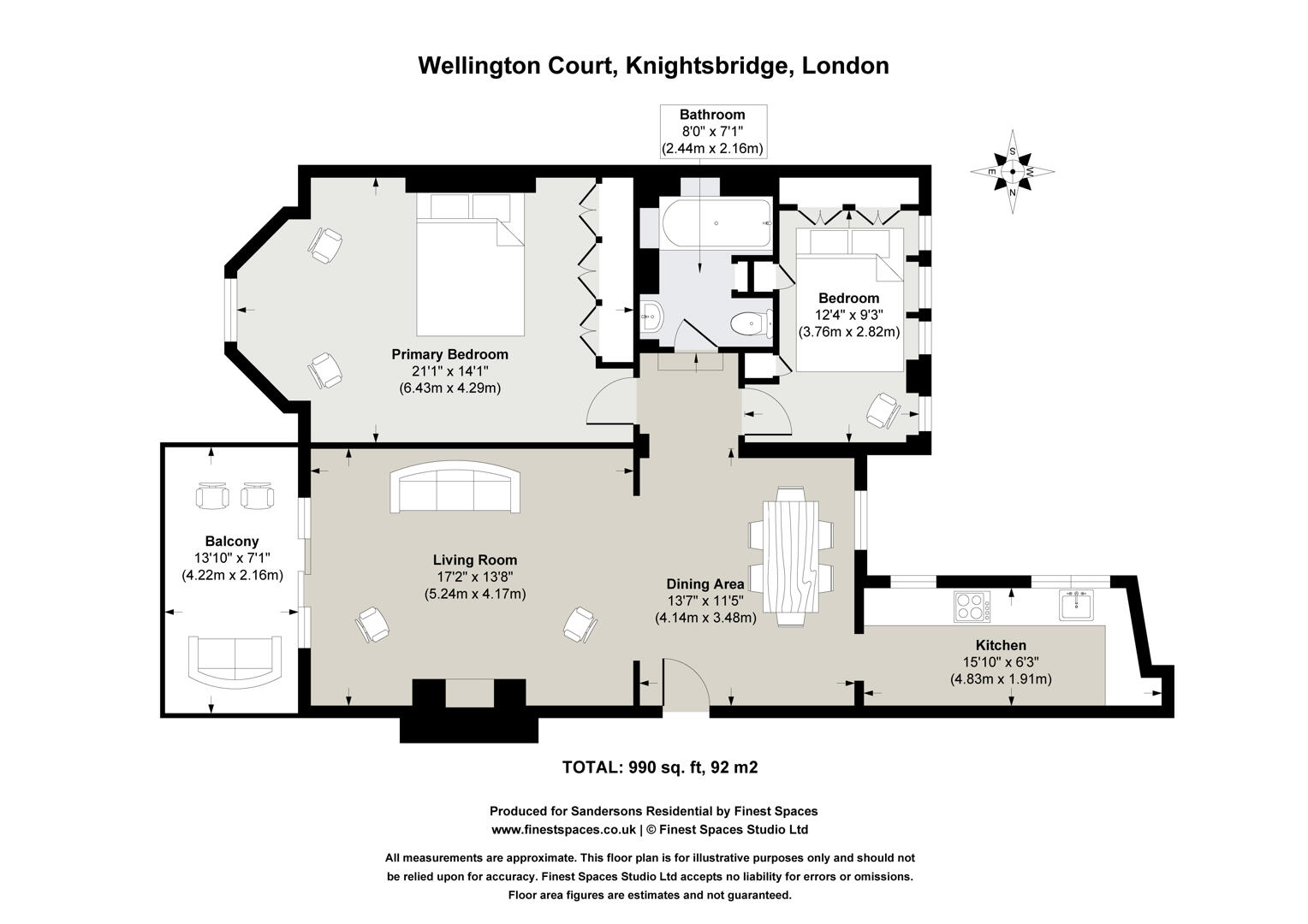 19A, Wellington Court Knightsbridge, London floorplan