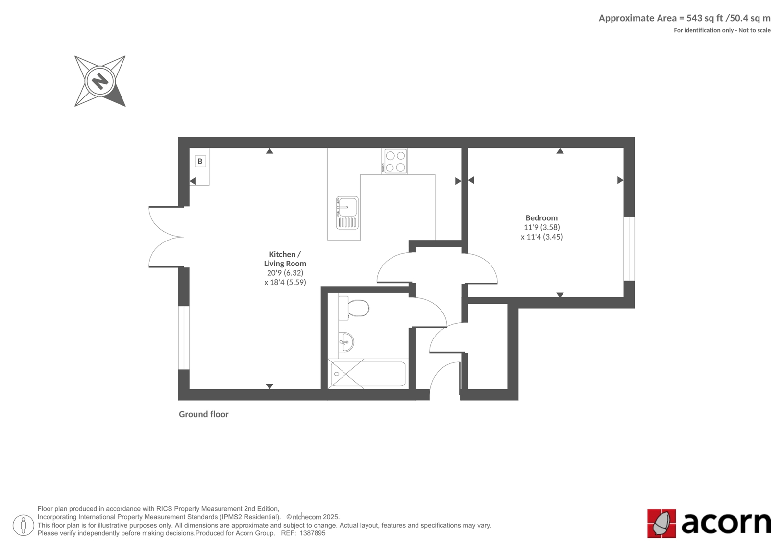 Flat 9, 28, Crusade Way, Rochester floorplan