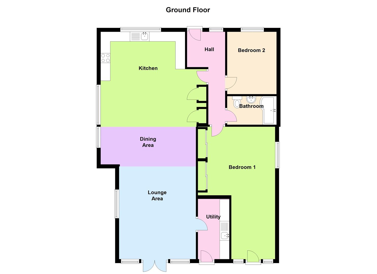 2 Bedrooms Semi-detached bungalow for sale in Tinhead Road, Edington, Westbury BA13
