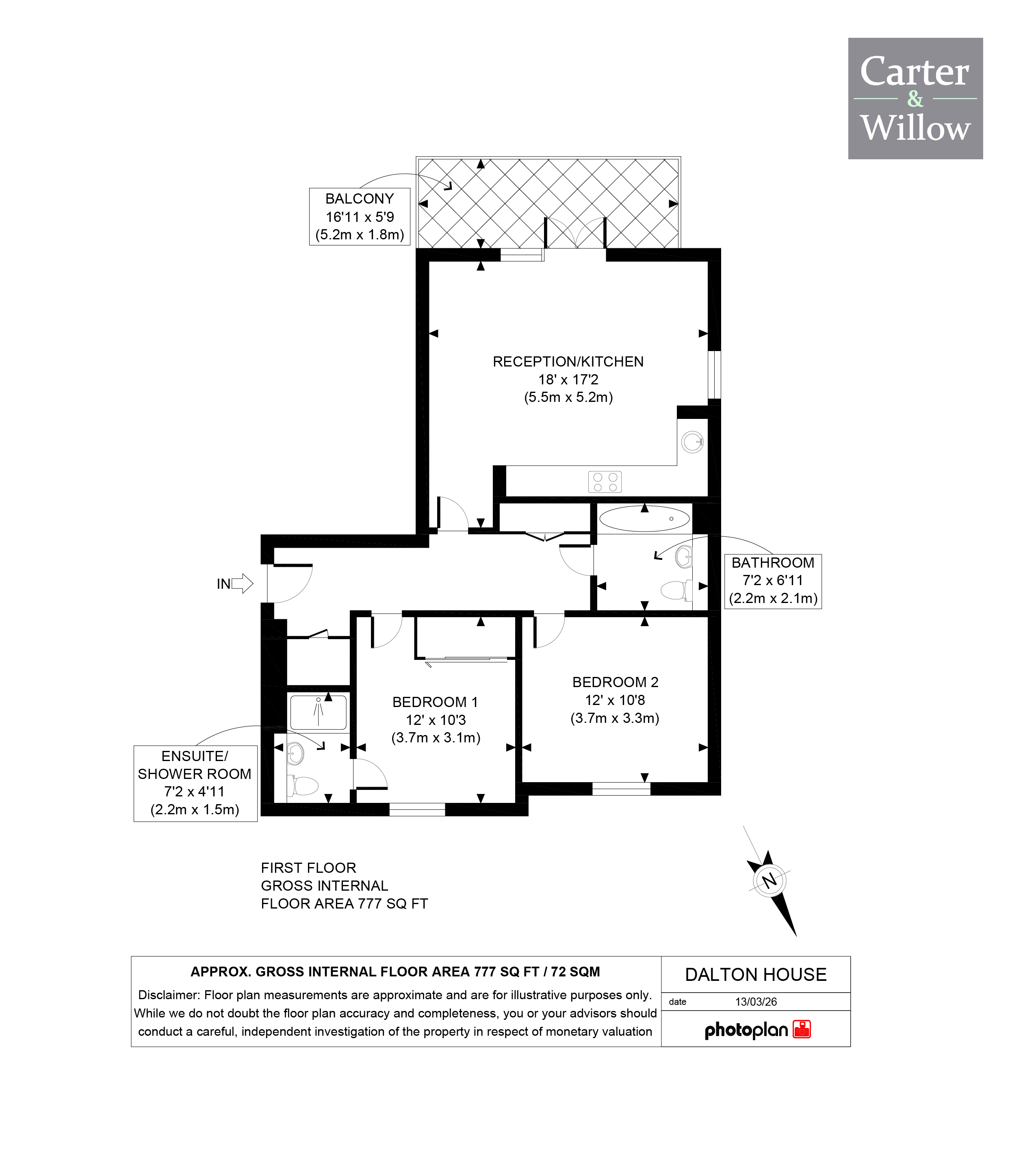 11 , Dalton House, Handley Page Road, Barking floorplan
