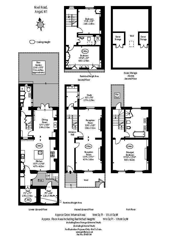 Noel Road, Angel, Islington, London N1, 3 bedroom terraced house for