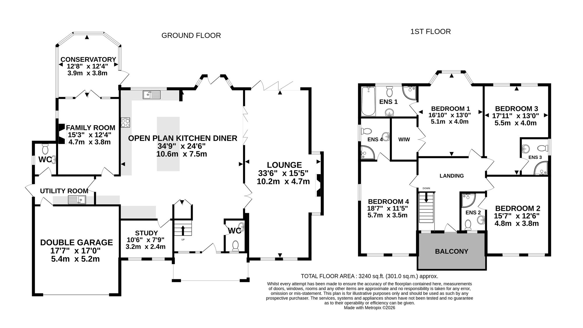 1 Courtney Place, Altrincham floorplan