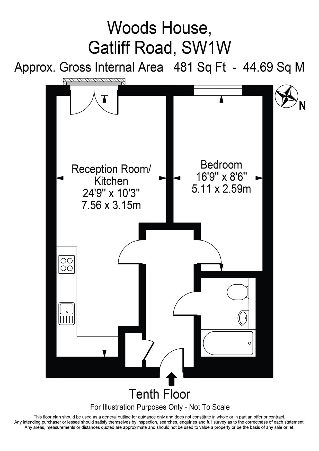 Apartment 174, Woods House, London floorplan