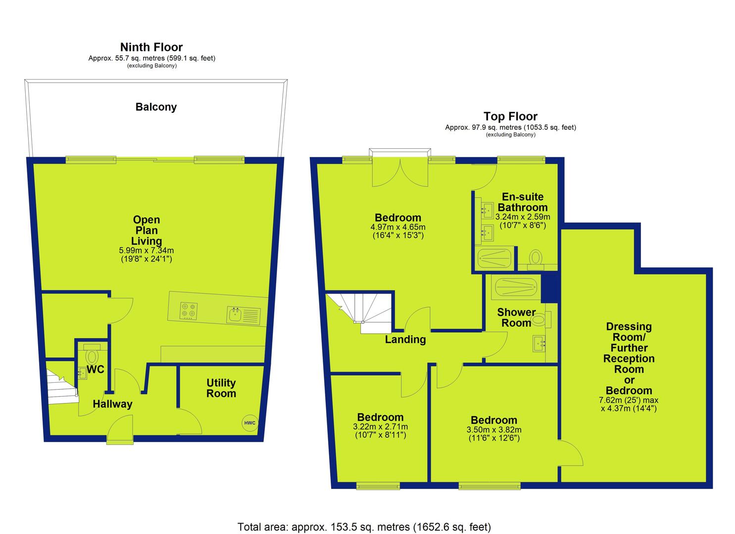 Penthouse 12, The Waterside Apartments, Pavilion Road, Nottingham floorplan