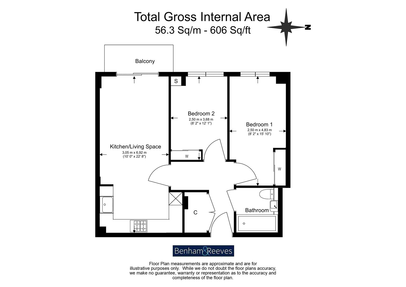 Flat 39, Eldon House, 52, Aerodrome Road, Colindale floorplan