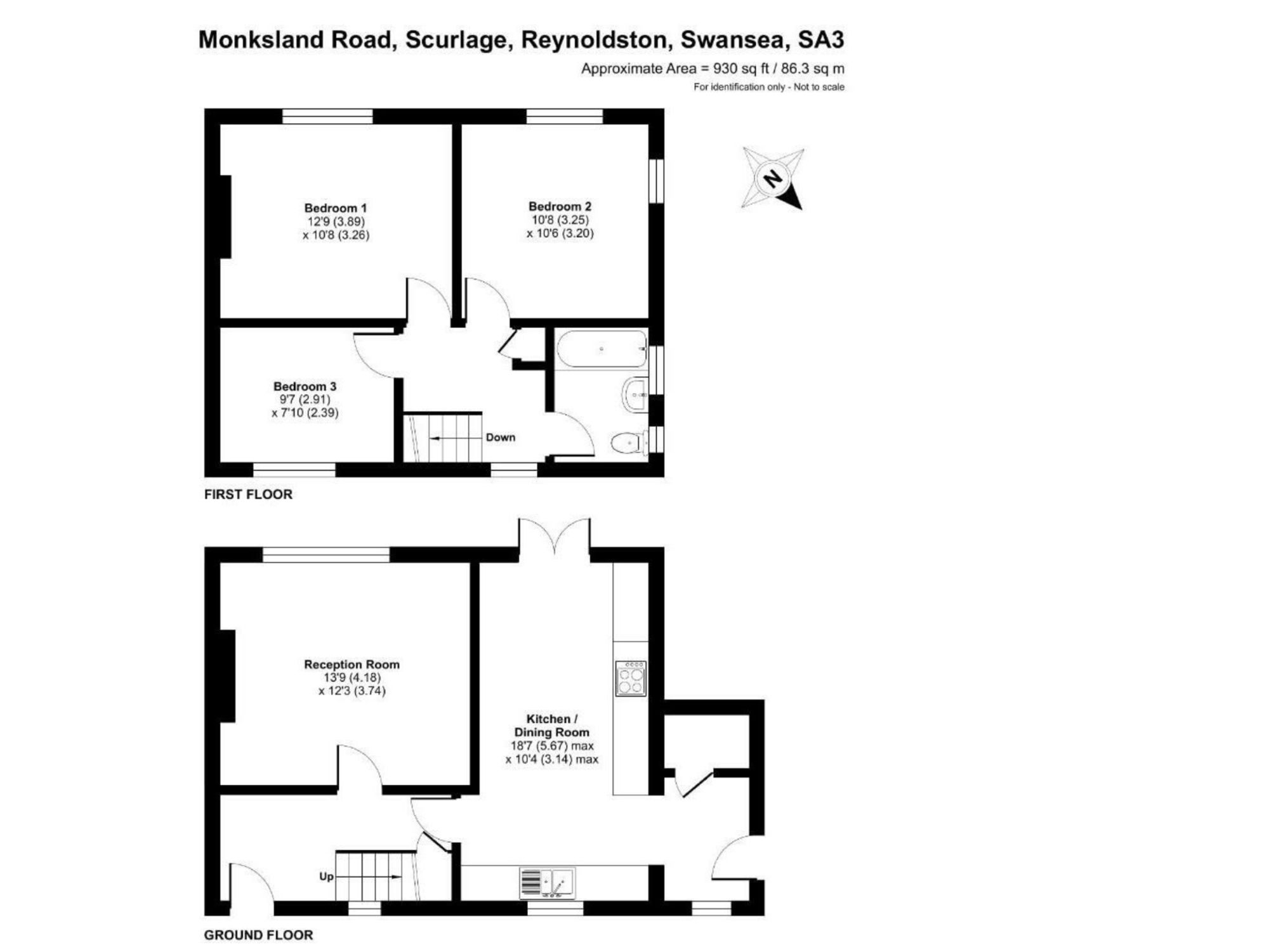 18 Monksland Road, Swansea floorplan