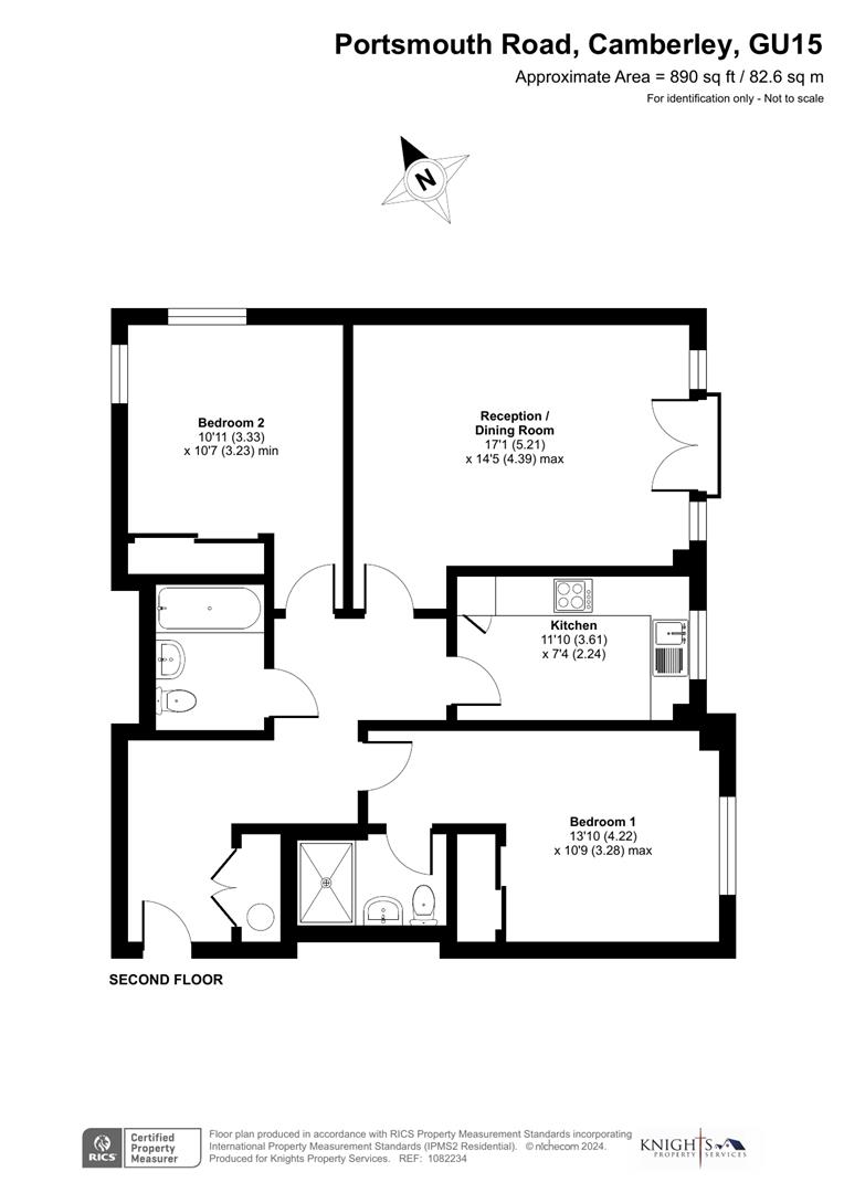 12 Pennethorne, 6 Portsmouth Road, Camberley floorplan