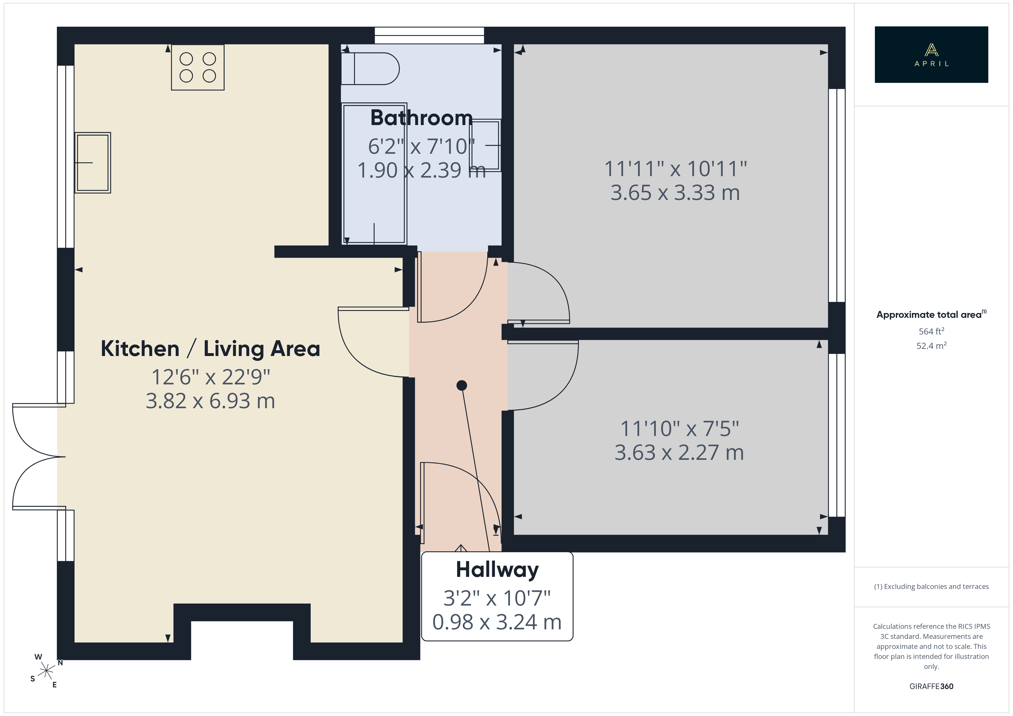 Flat 1, Woolden House,, Connaught Avenue, Chingford floorplan
