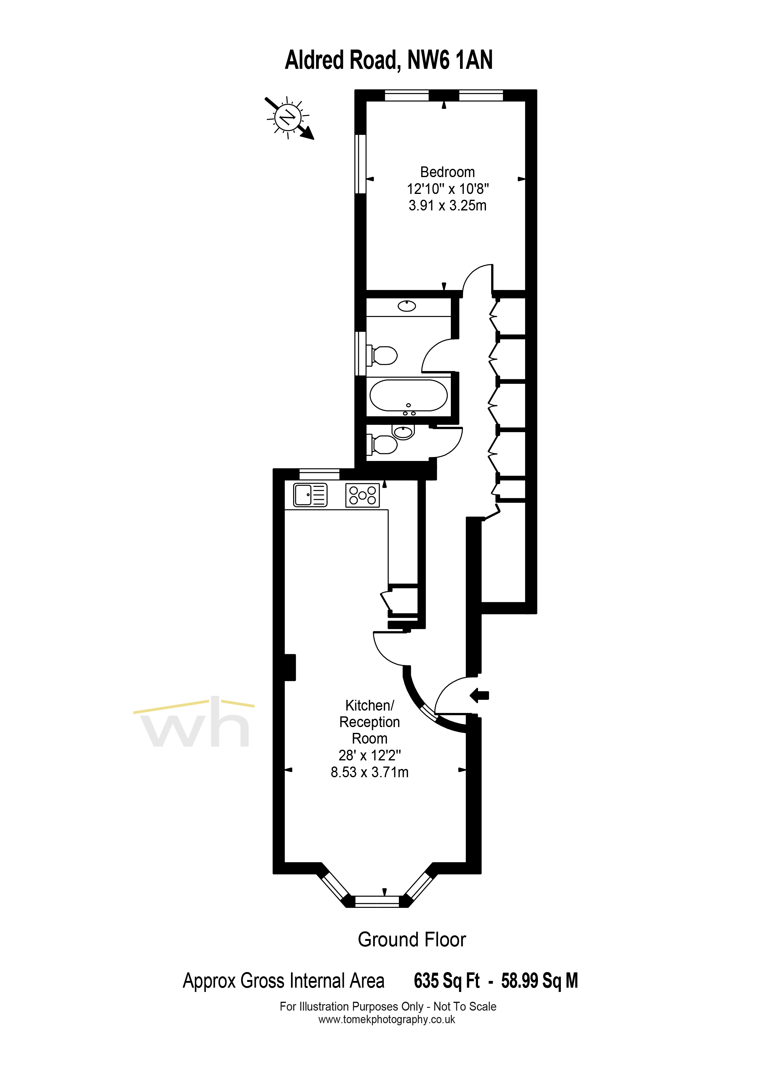 1 Bedrooms Flat to rent in Aldred Road, West Hampstead NW6