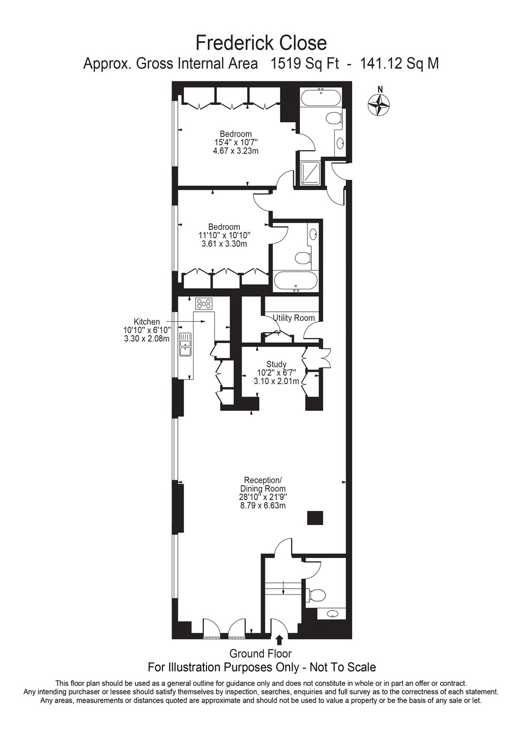 3 Bedrooms Flat to rent in Frederick Close, London W2