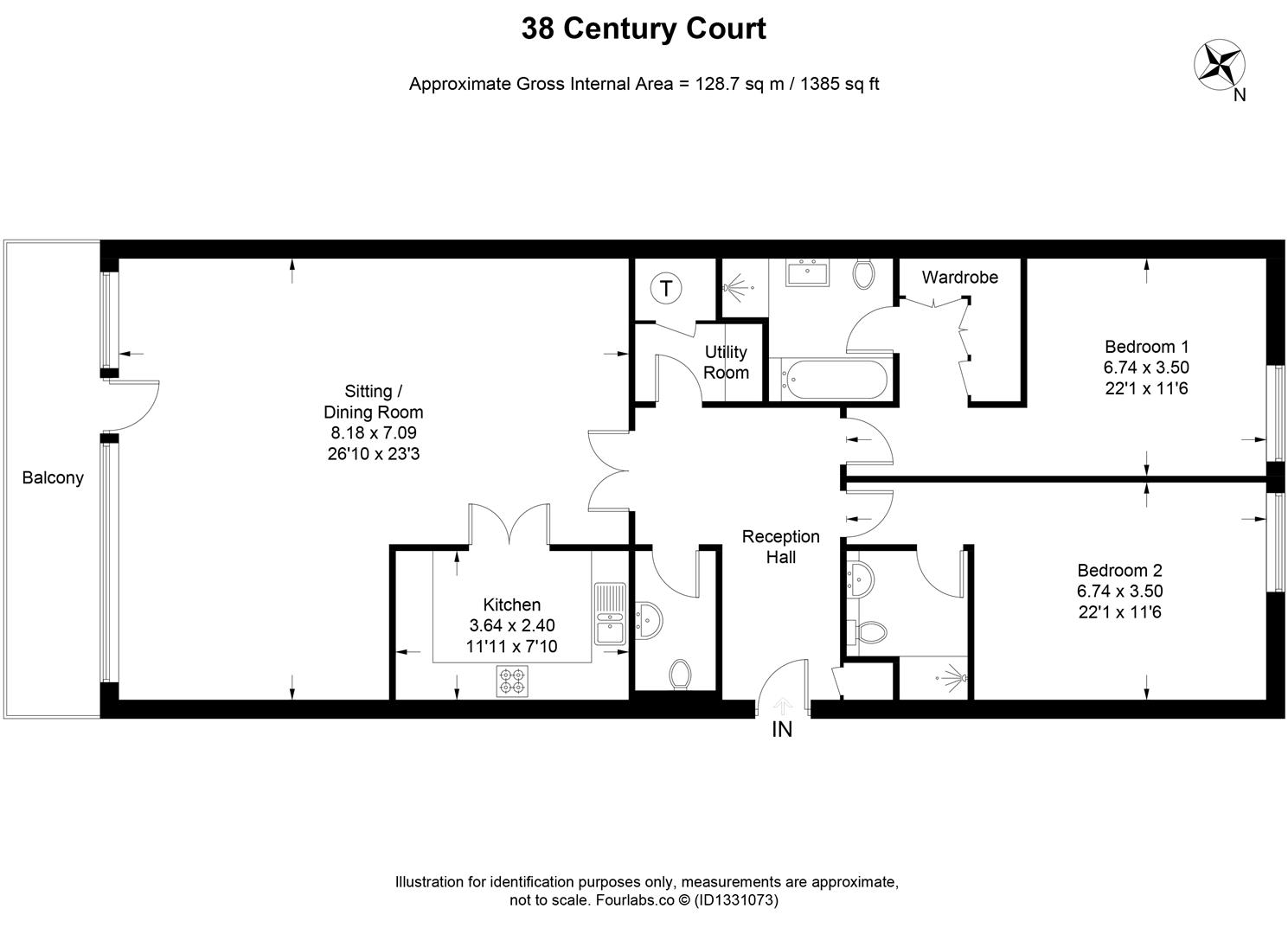 38, Century Court, Cheltenham floorplan