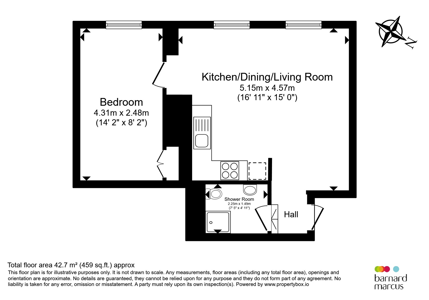 Flat 12, Clyde House, 93, Surbiton Road, Kingston Upon Thames floorplan
