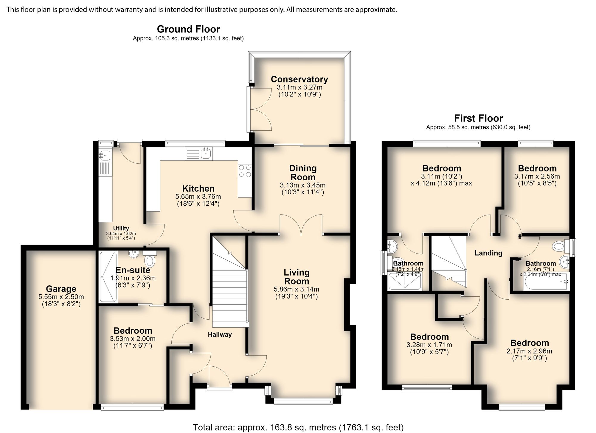 1 Thorne Close, Chesterfield floorplan