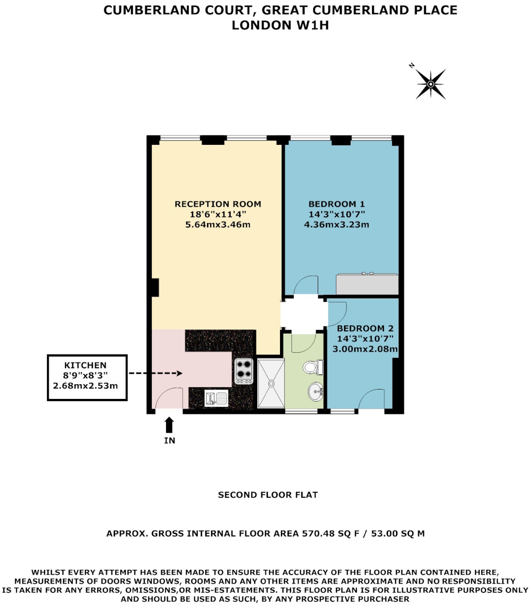 2 Bedrooms Flat to rent in Great Cumberland Place, Marble Arch, London W1H