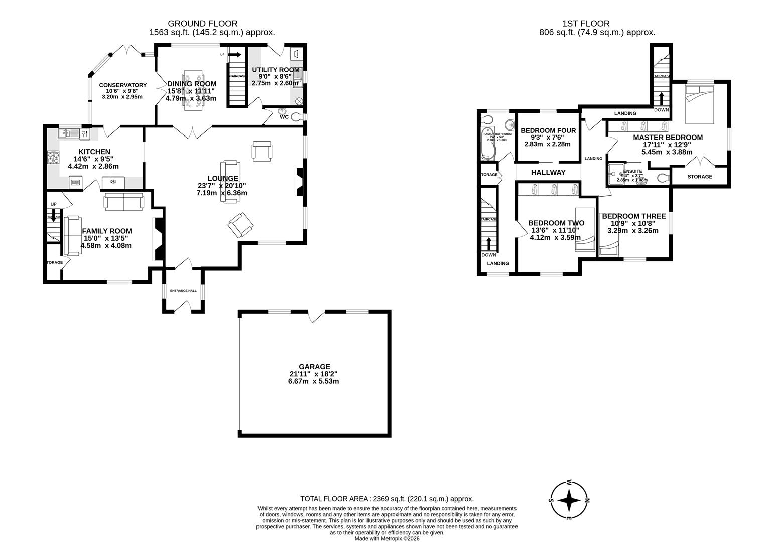1, Top O'the Lane, Chorley floorplan