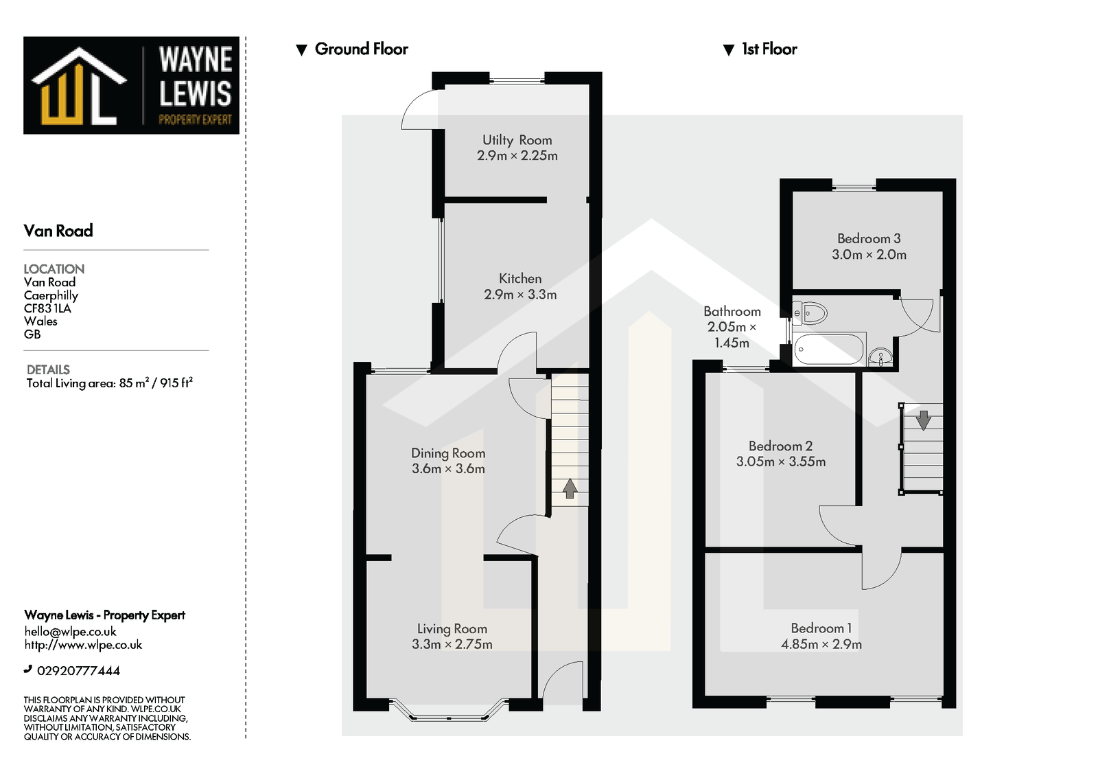 87, Van Road, Caerphilly floorplan