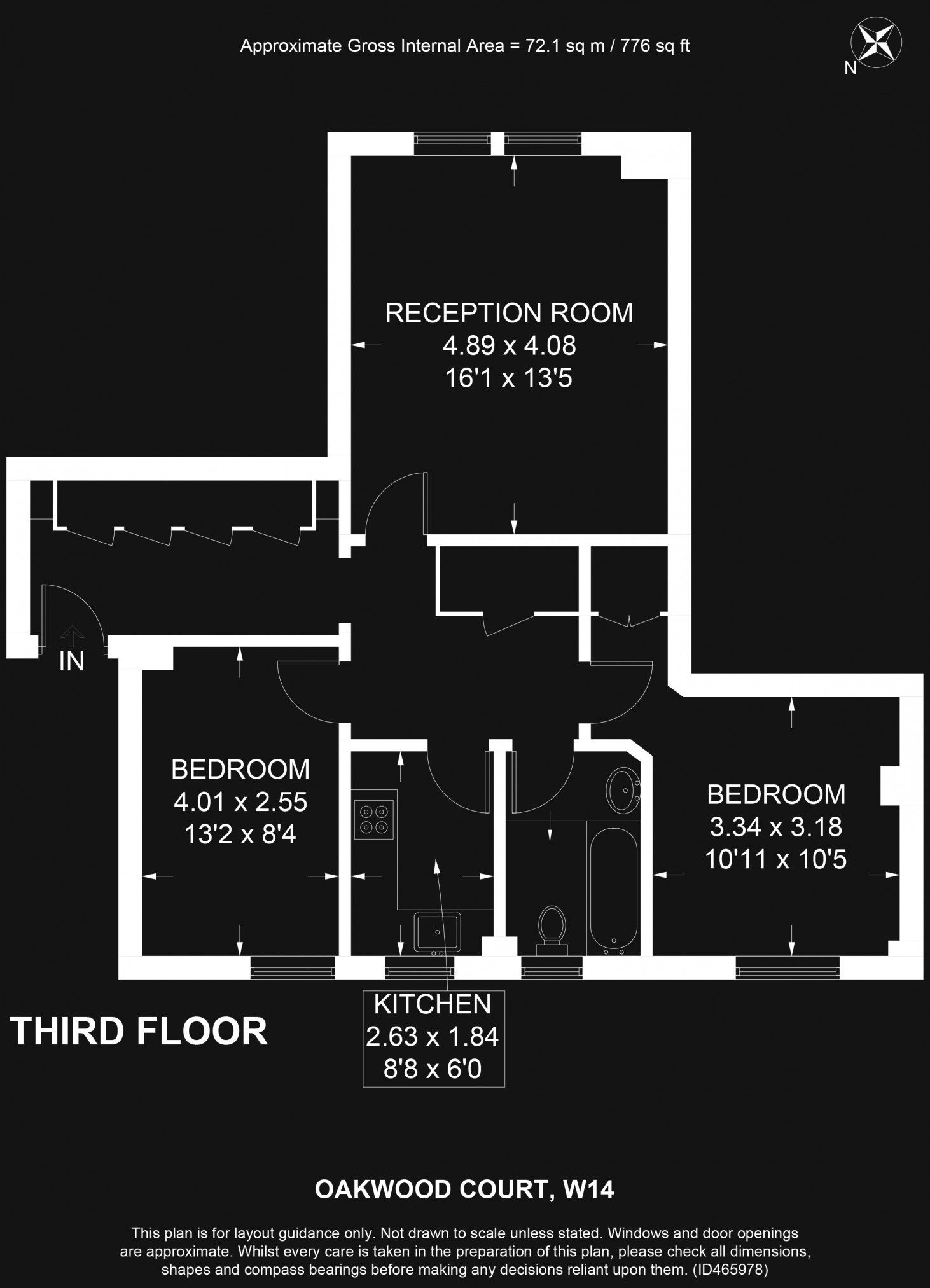 2 Bedrooms Flat to rent in Oakwood Court, London W14
