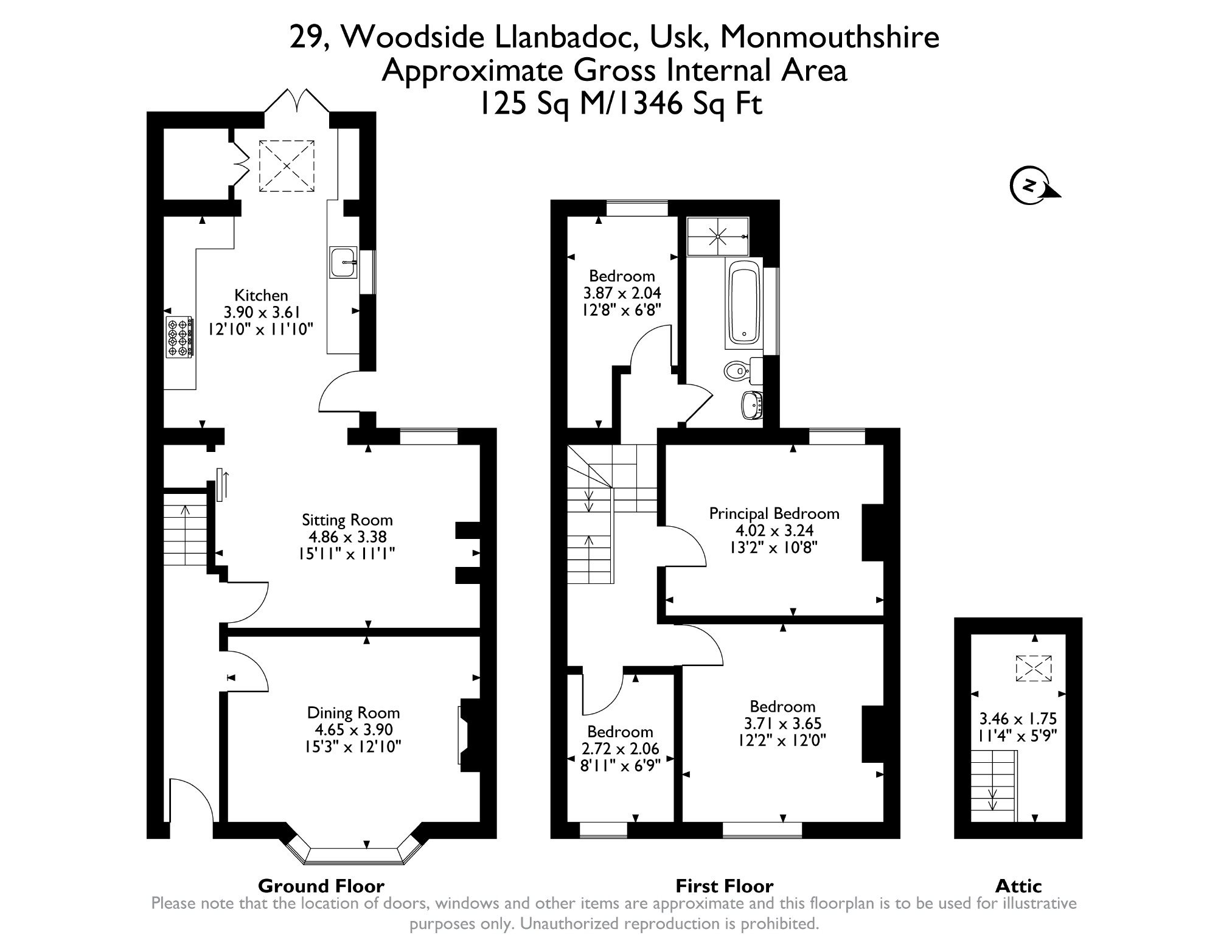 29, Woodside, Usk floorplan
