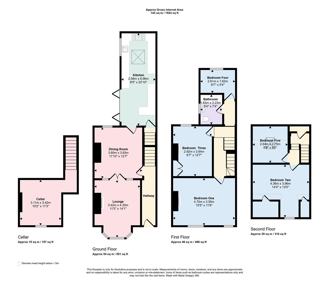 78., Westwood Road, Staffordshire floorplan