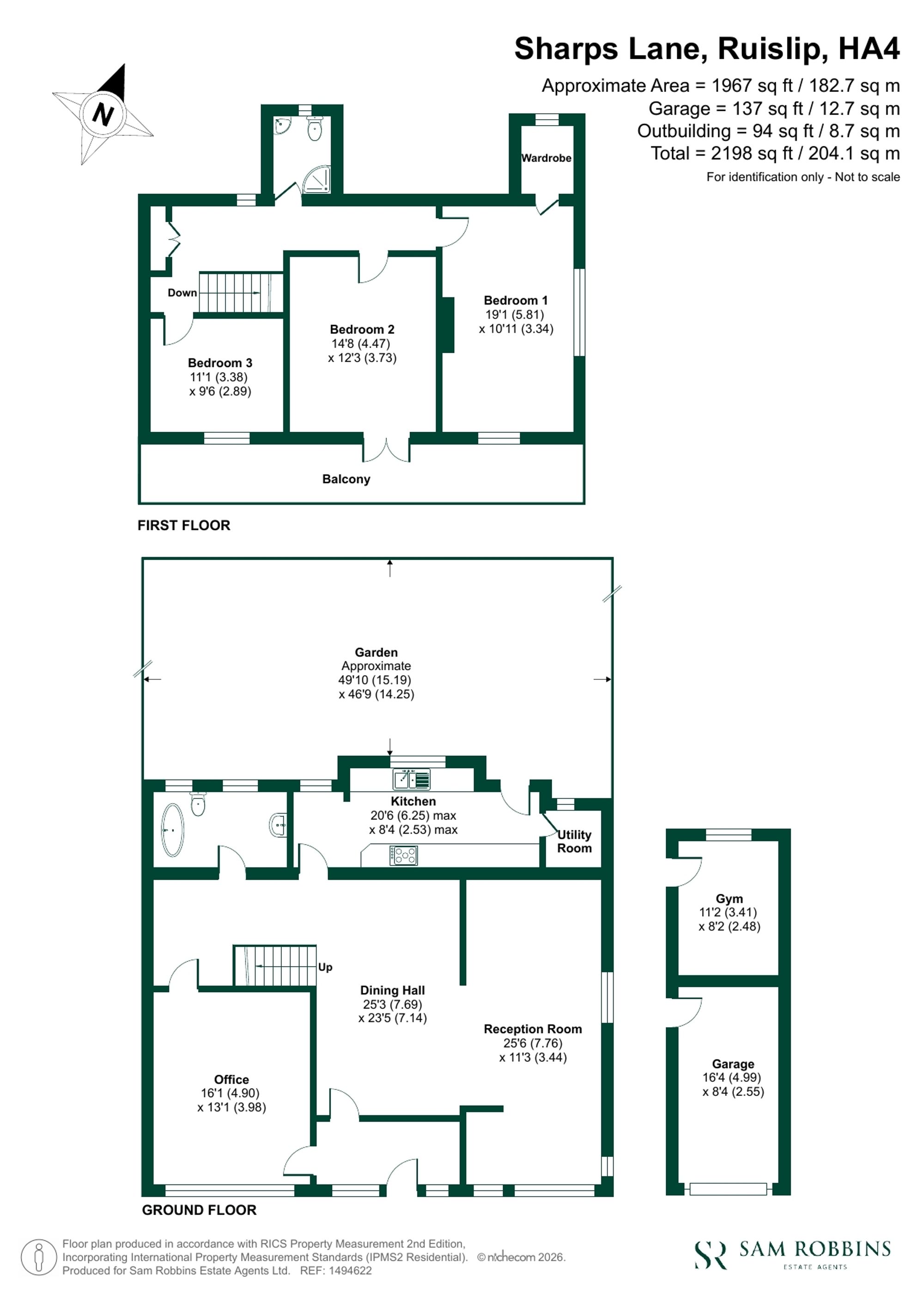 74 Sharps Lane, Ruislip floorplan
