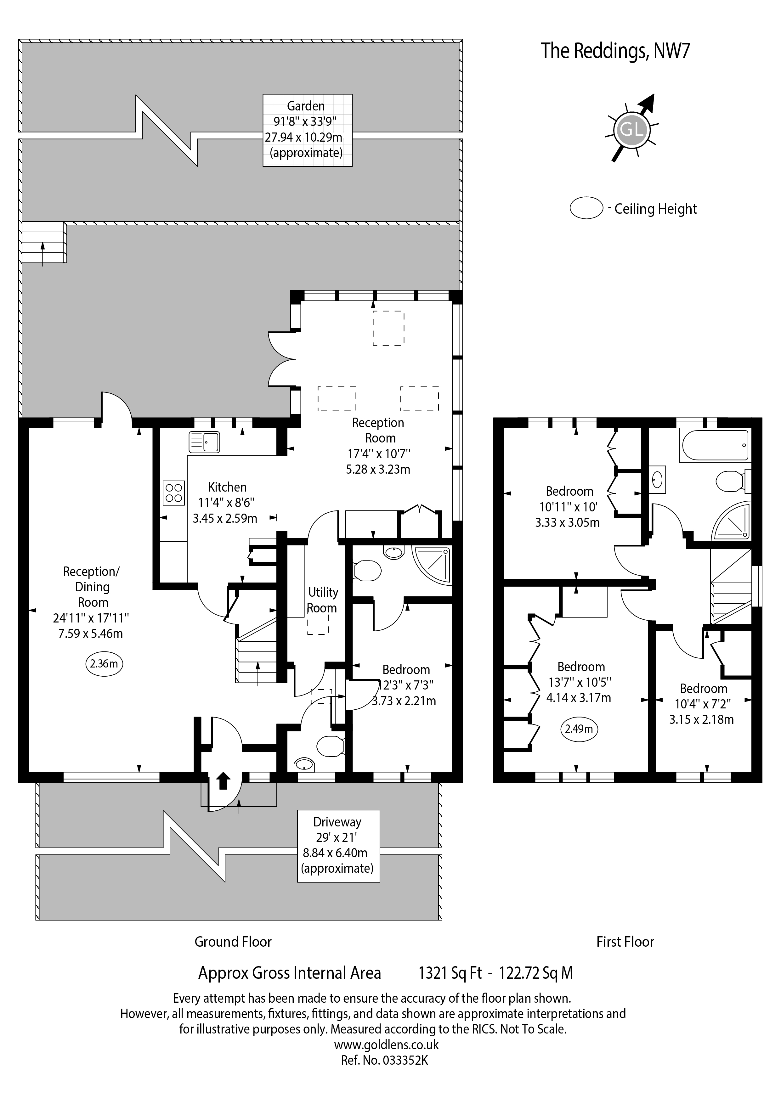91, The Reddings, London floorplan