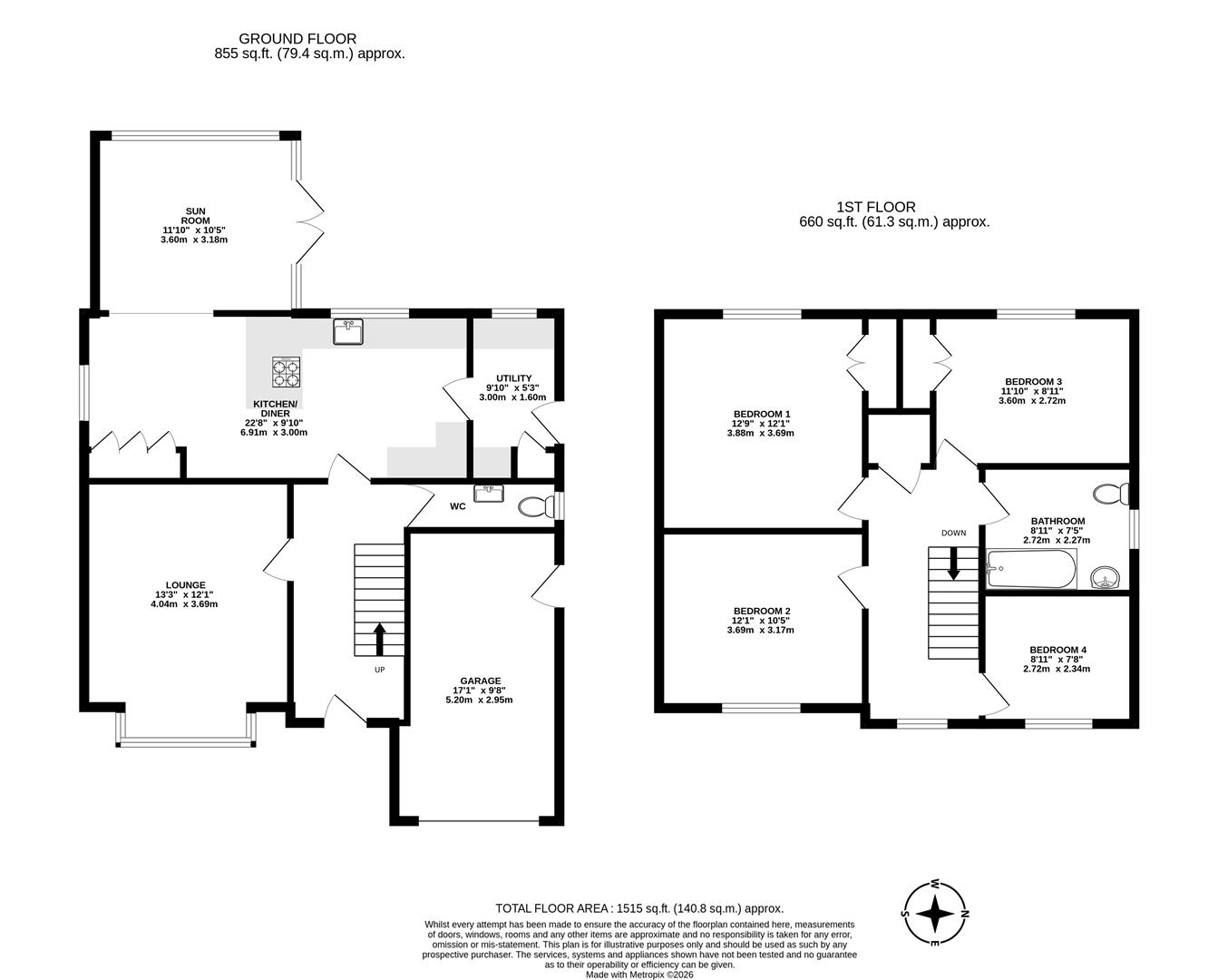 52, Weymouth Crescent, Scunthorpe floorplan