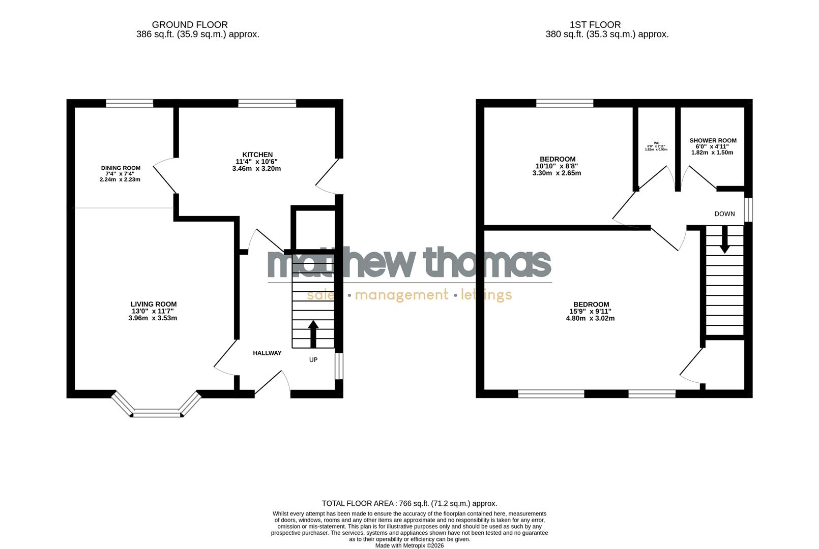 32, Springfield Crescent, Alfreton floorplan