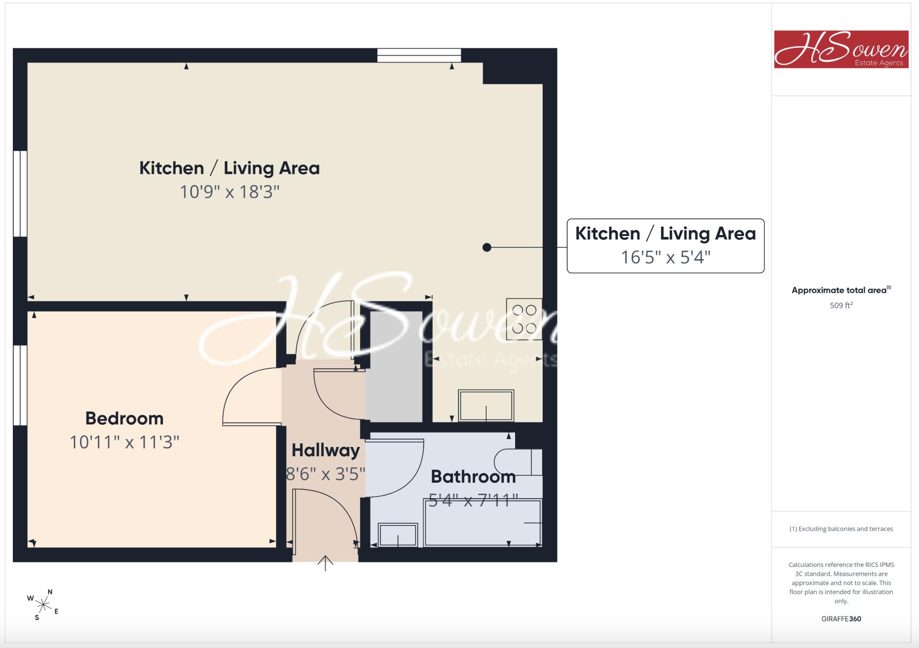 flat 5 Fernlea, Mill Lane, Torquay floorplan