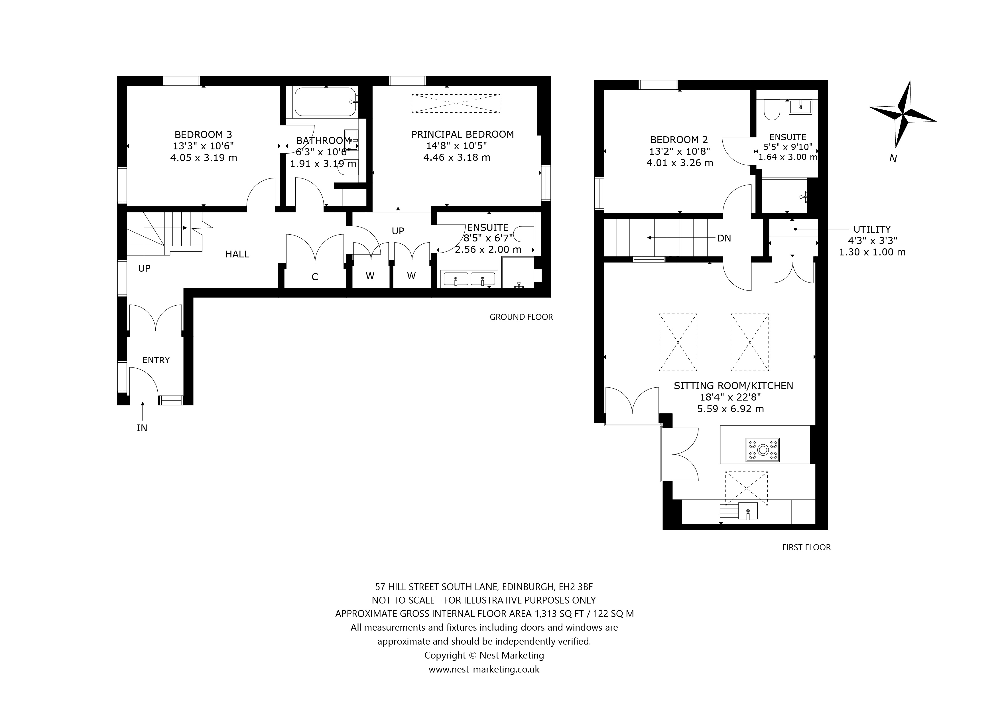 57, Hill Street South Lane, Edinburgh floorplan