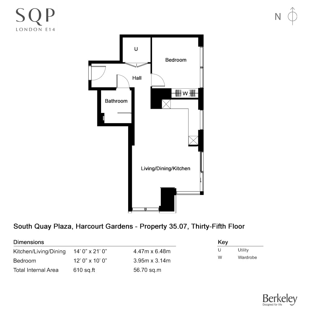 35.07, London, E14 9Ws, Canary Wharf floorplan